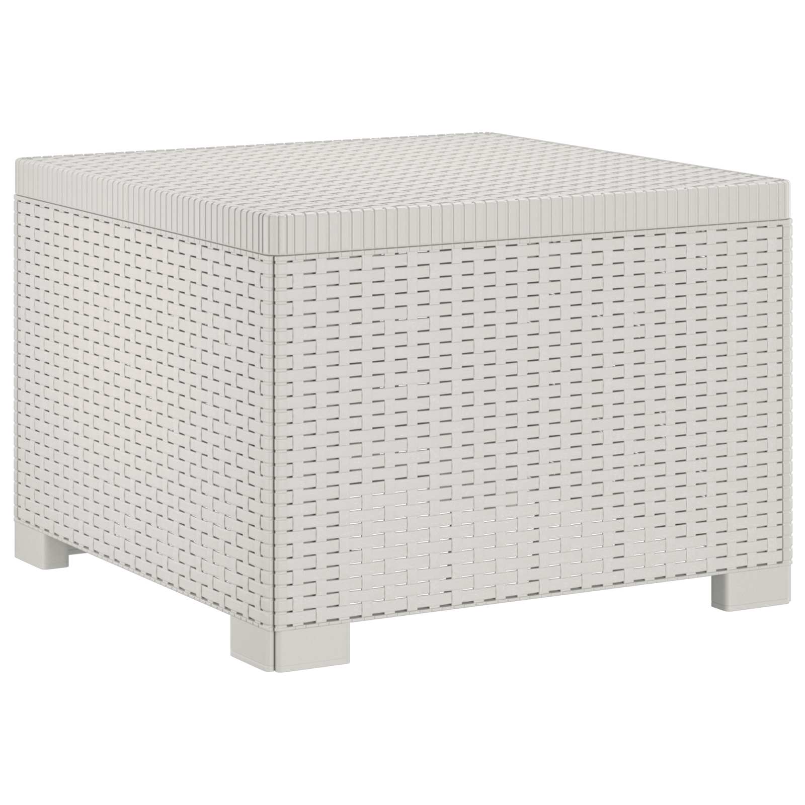 Eénpersoons Tuinbank met Kussen Rattan Look PP Wit is nu te koop bij PeponiXL, paradijselijk wonen!