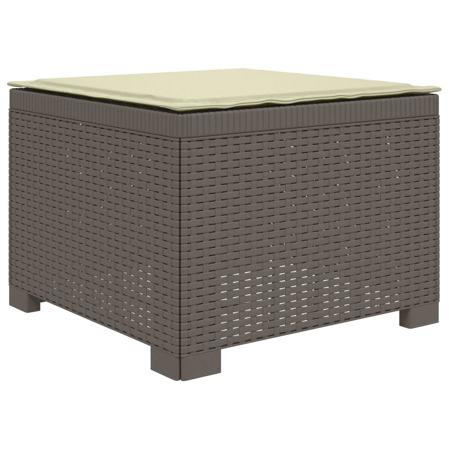 Eénpersoons Tuinbank met Kussen Rattan Look PP Lichtgrijs is nu te koop bij PeponiXL, paradijselijk wonen!