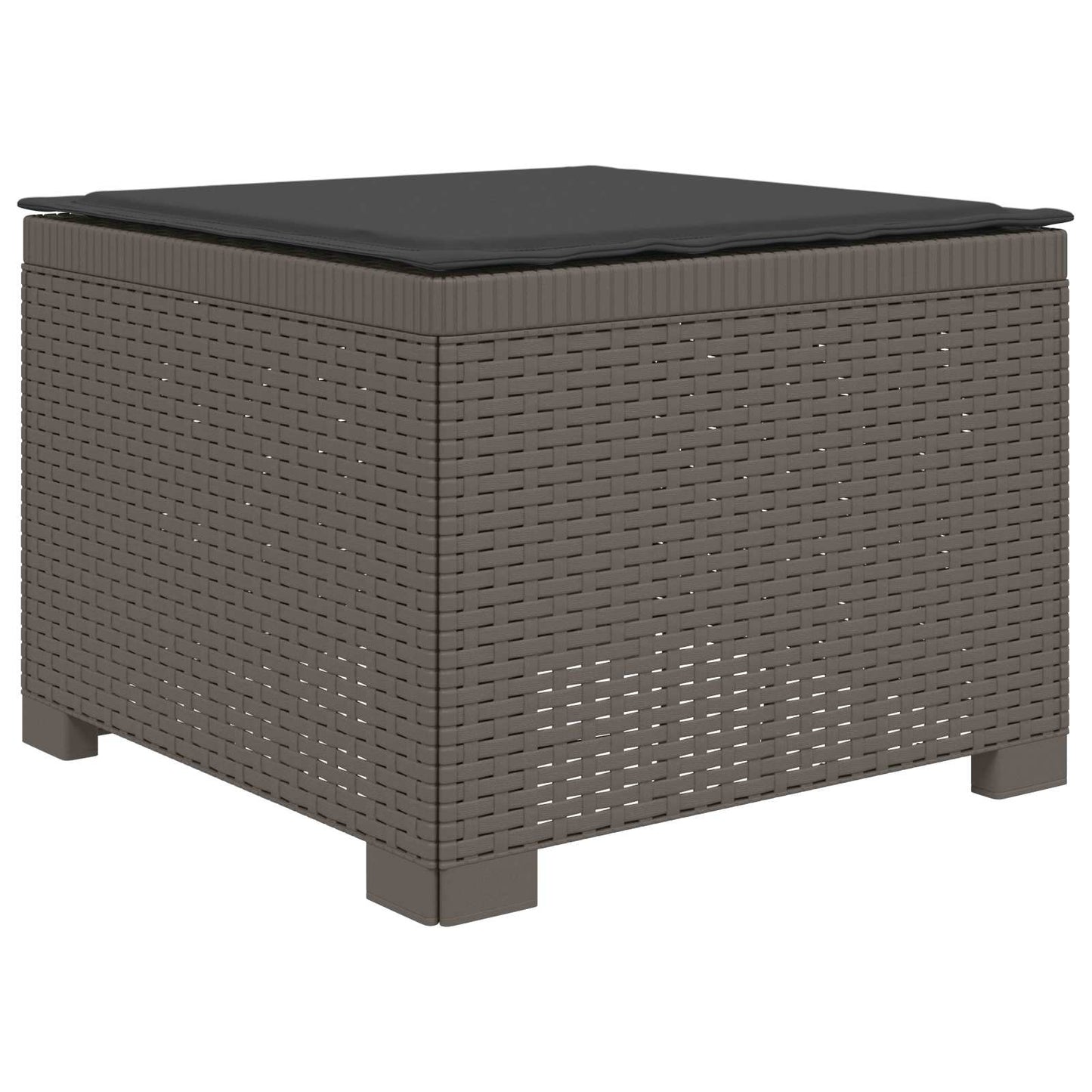Eénpersoons Tuinbank met Kussen Rattan Look PP Lichtgrijs is nu te koop bij PeponiXL, paradijselijk wonen!