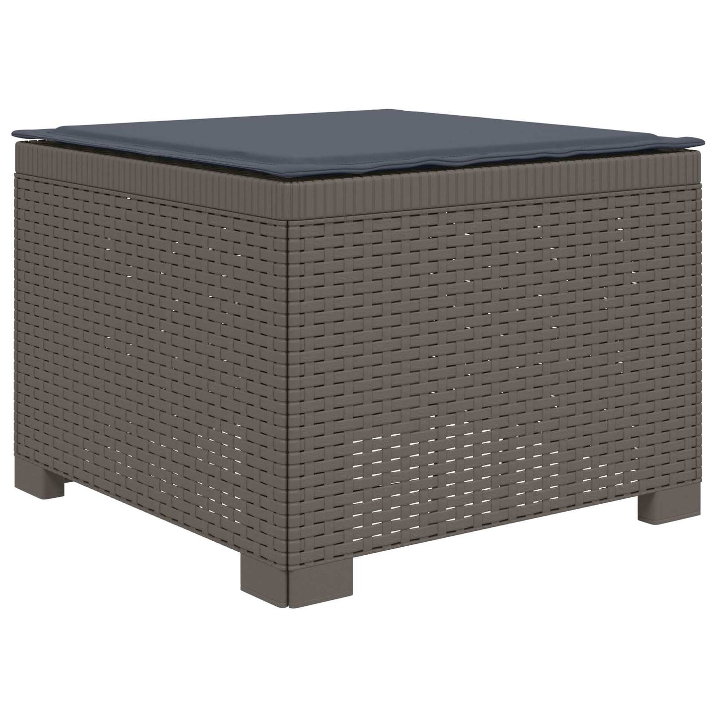 Eénpersoons Tuinbank met Kussen Rattan Look PP Lichtgrijs is nu te koop bij PeponiXL, paradijselijk wonen!