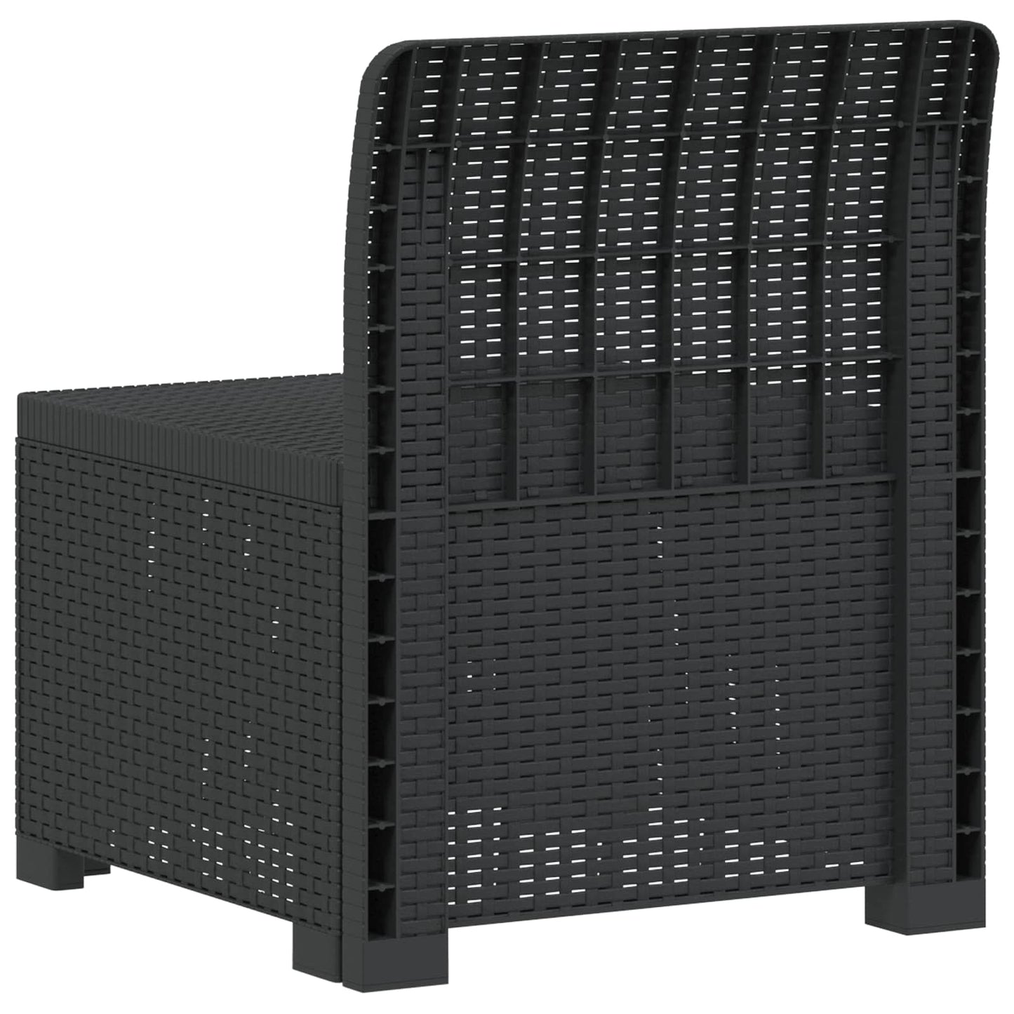 Eénpersoons Tuinbank Rattan Look PP Antraciet is nu te koop bij PeponiXL, paradijselijk wonen!