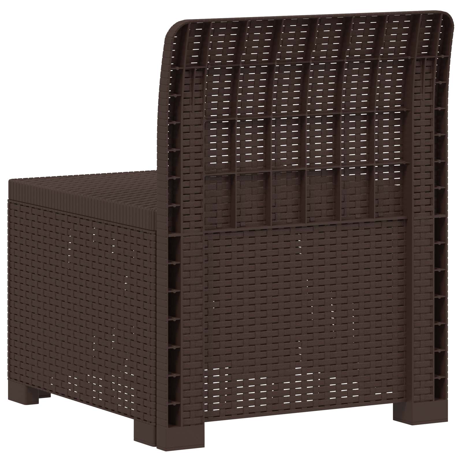 Eénpersoons Tuinbank Rattan Look PP Bruin is nu te koop bij PeponiXL, paradijselijk wonen!