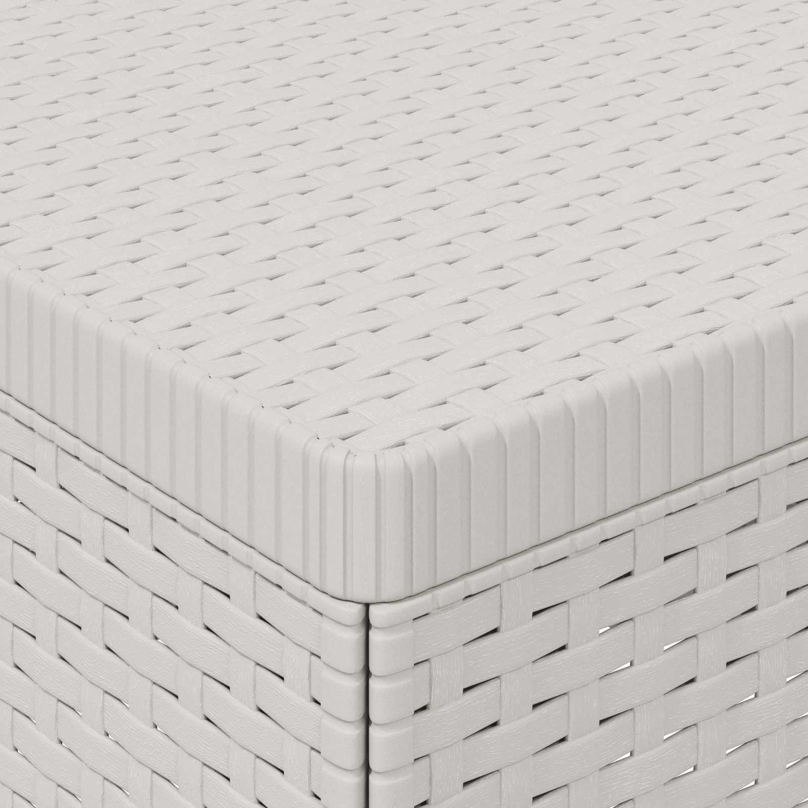 Eénpersoons Tuinbank Rattan Look PP Wit is nu te koop bij PeponiXL, paradijselijk wonen!