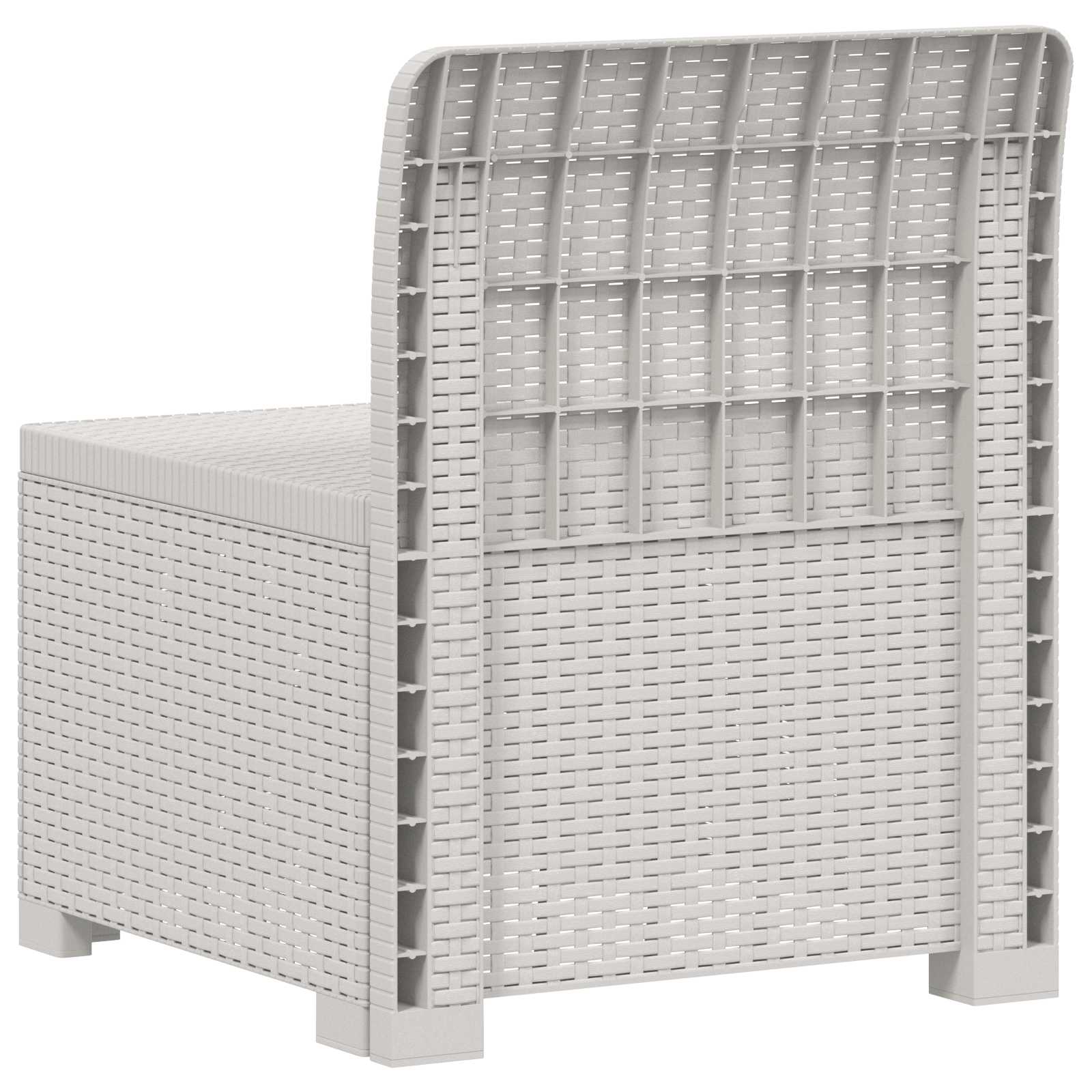 Eénpersoons Tuinbank Rattan Look PP Wit is nu te koop bij PeponiXL, paradijselijk wonen!