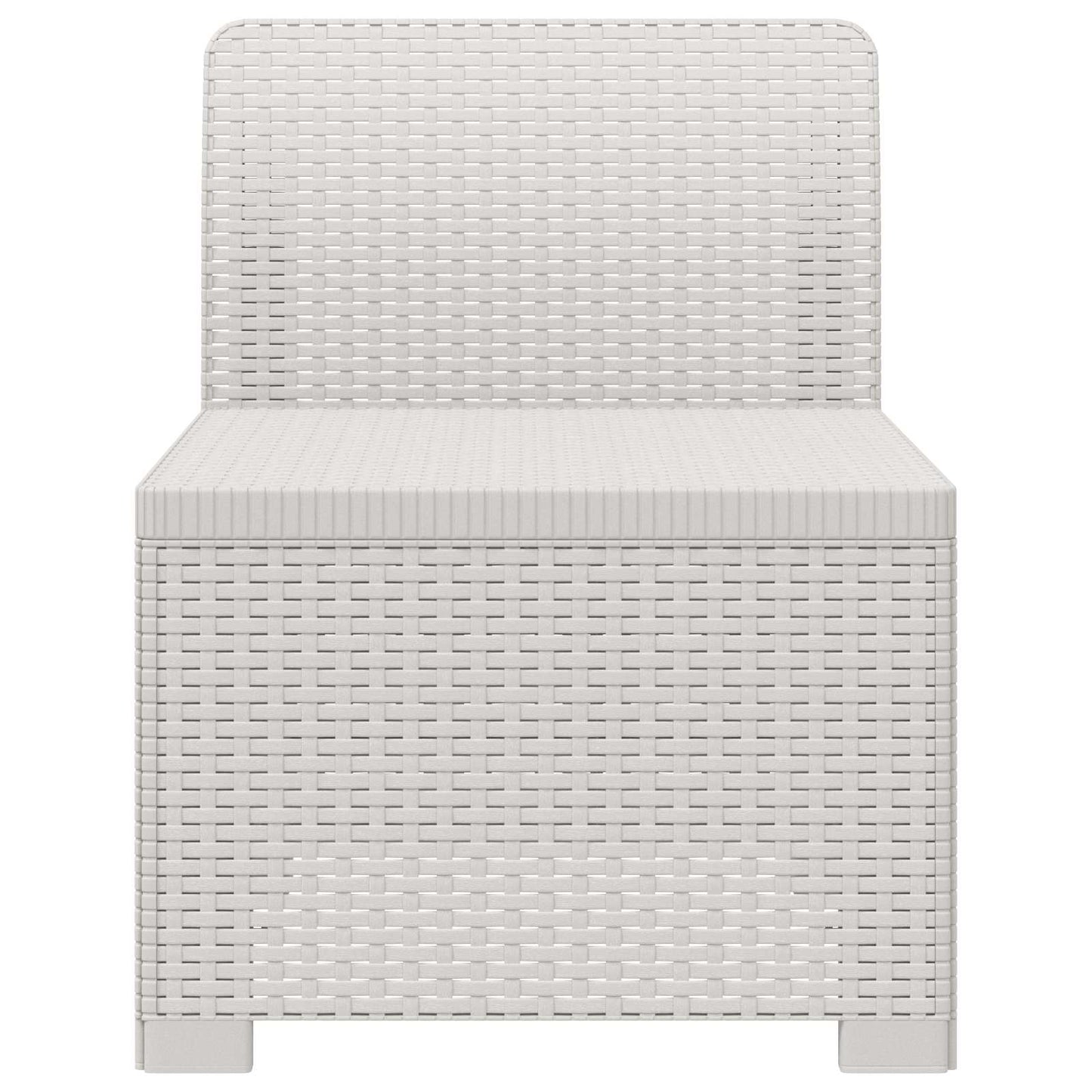 Eénpersoons Tuinbank Rattan Look PP Wit is nu te koop bij PeponiXL, paradijselijk wonen!