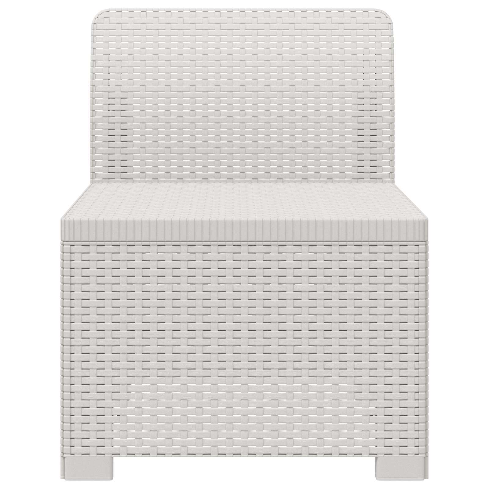 Eénpersoons Tuinbank Rattan Look PP Wit is nu te koop bij PeponiXL, paradijselijk wonen!