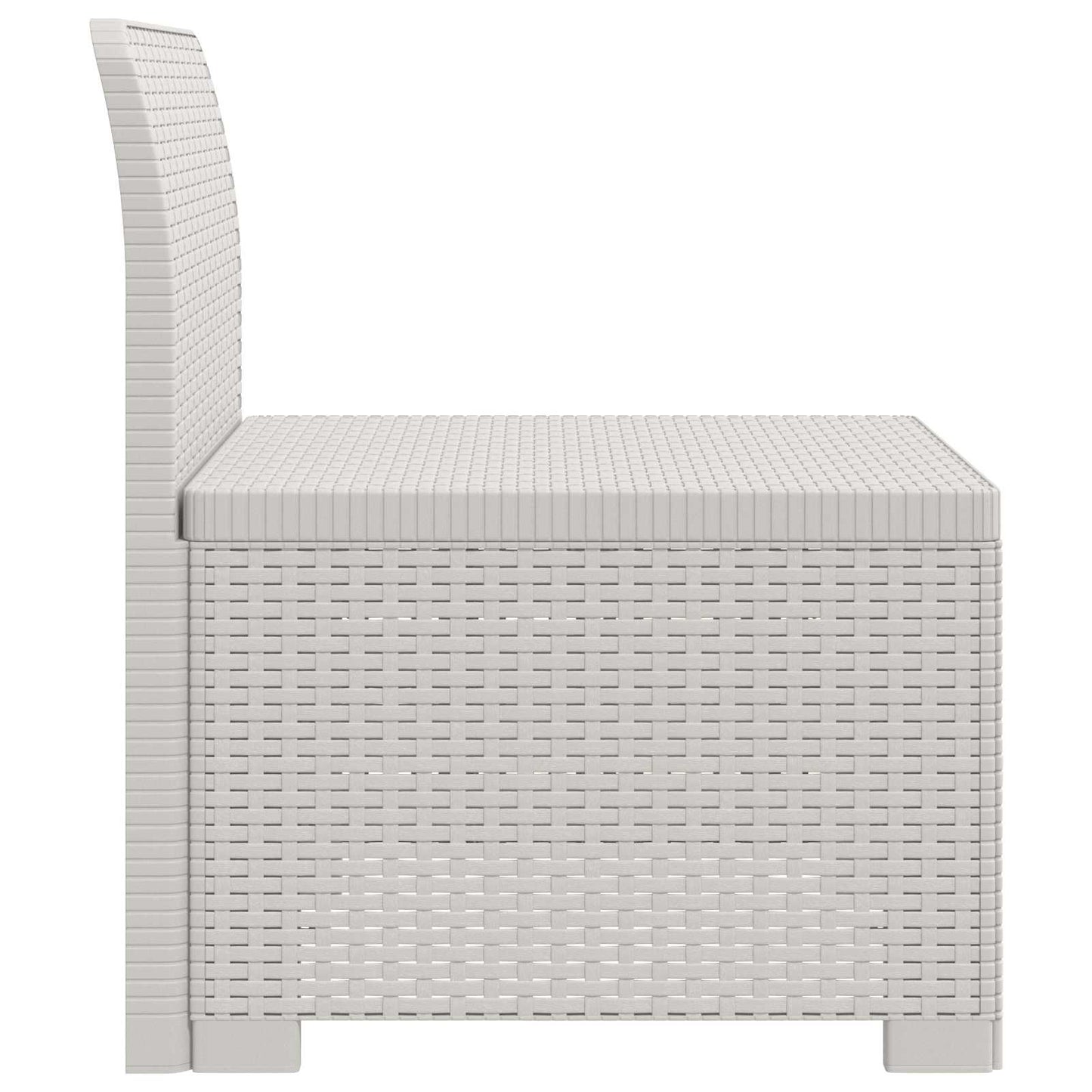 Eénpersoons Tuinbank Rattan Look PP Wit is nu te koop bij PeponiXL, paradijselijk wonen!