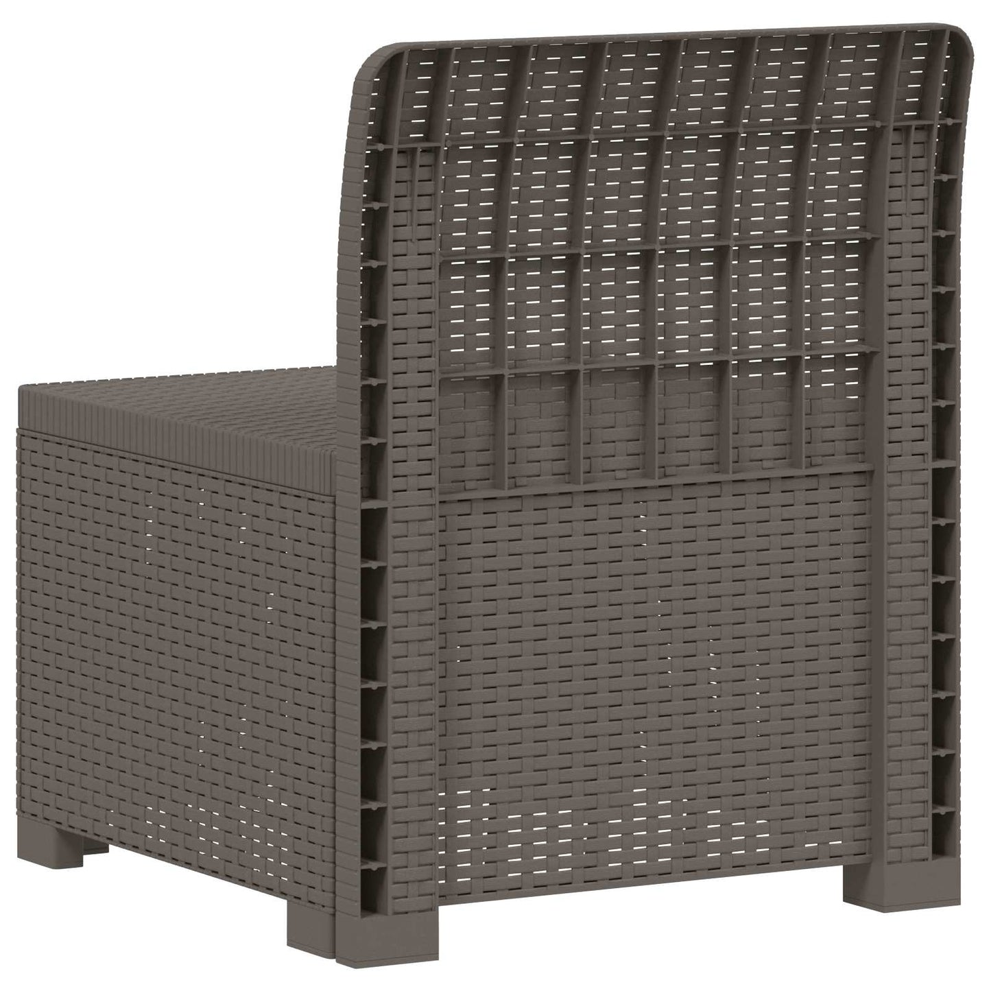 Eénpersoons Tuinbank Rattan Look PP Lichtgrijs is nu te koop bij PeponiXL, paradijselijk wonen!