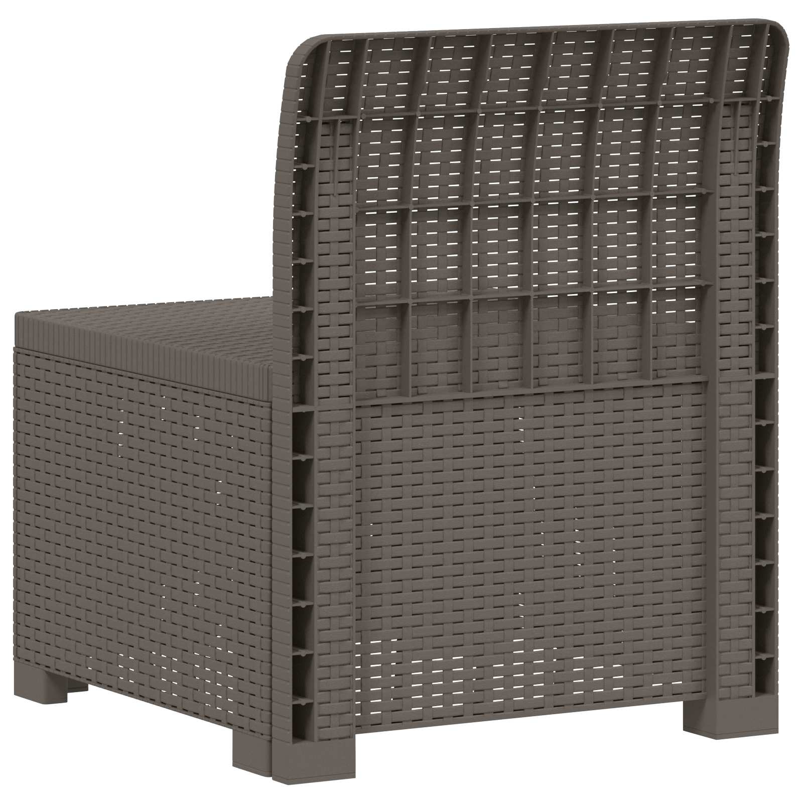 Eénpersoons Tuinbank Rattan Look PP Lichtgrijs is nu te koop bij PeponiXL, paradijselijk wonen!