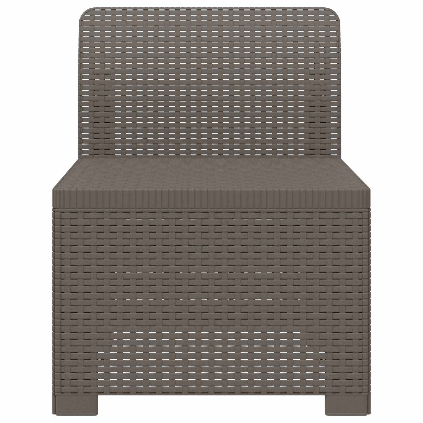 Eénpersoons Tuinbank Rattan Look PP Lichtgrijs is nu te koop bij PeponiXL, paradijselijk wonen!