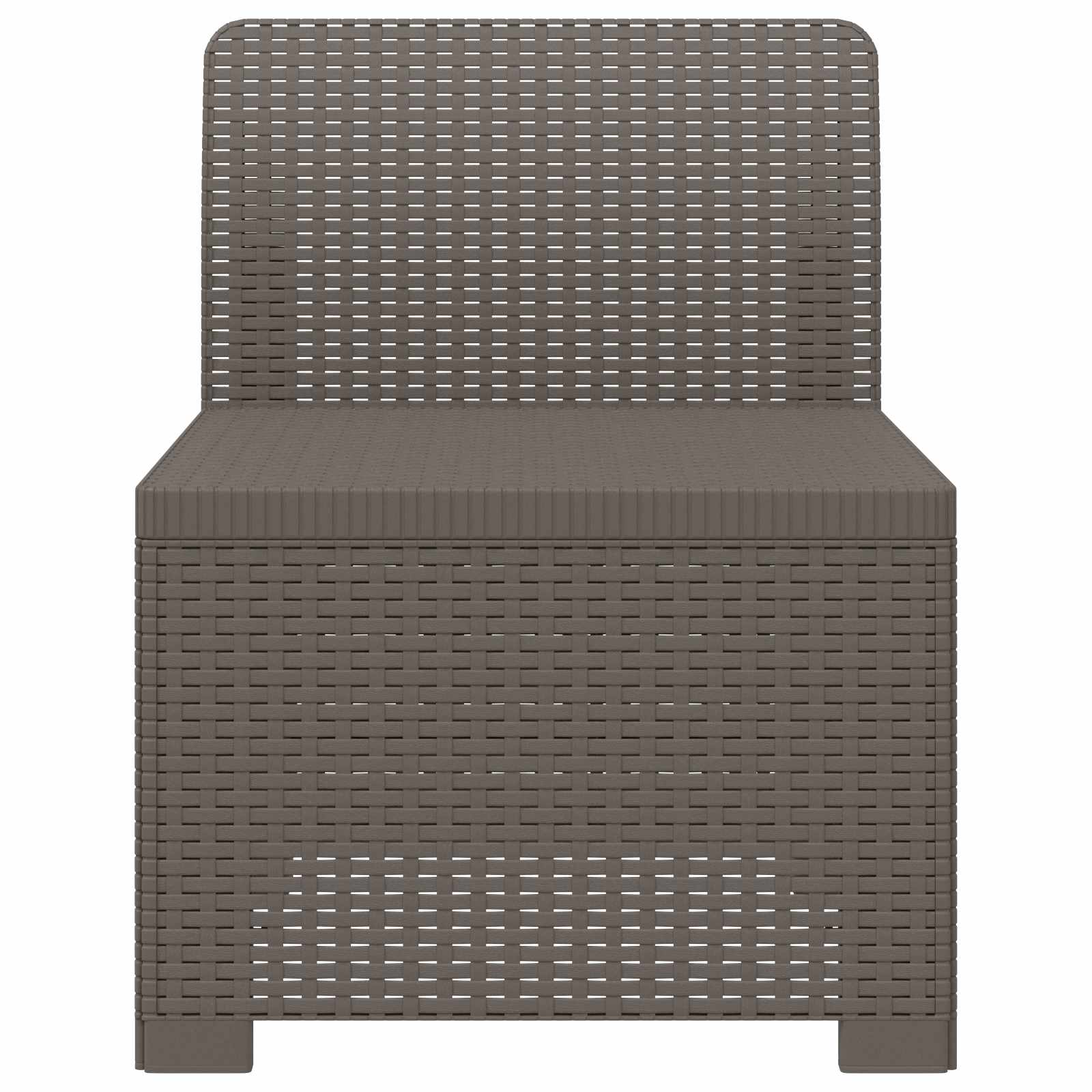 Eénpersoons Tuinbank Rattan Look PP Lichtgrijs is nu te koop bij PeponiXL, paradijselijk wonen!
