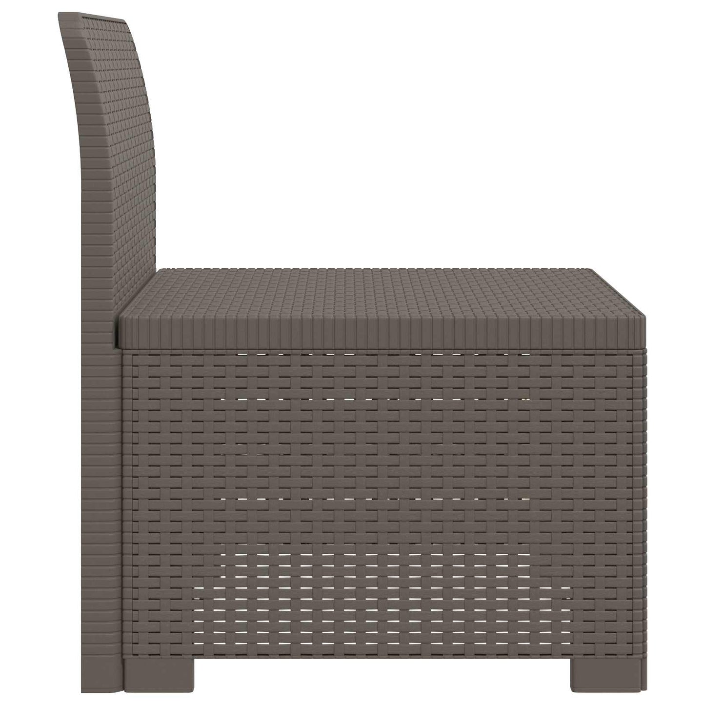 Eénpersoons Tuinbank Rattan Look PP Lichtgrijs is nu te koop bij PeponiXL, paradijselijk wonen!
