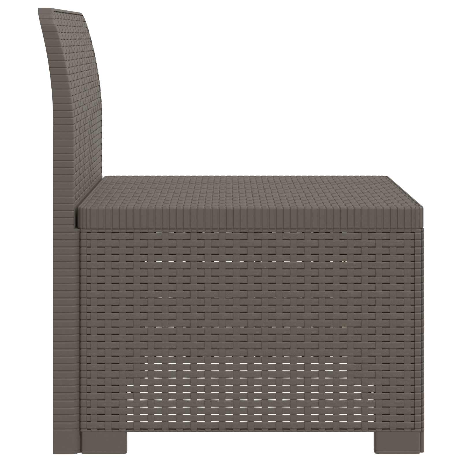 Eénpersoons Tuinbank Rattan Look PP Lichtgrijs is nu te koop bij PeponiXL, paradijselijk wonen!