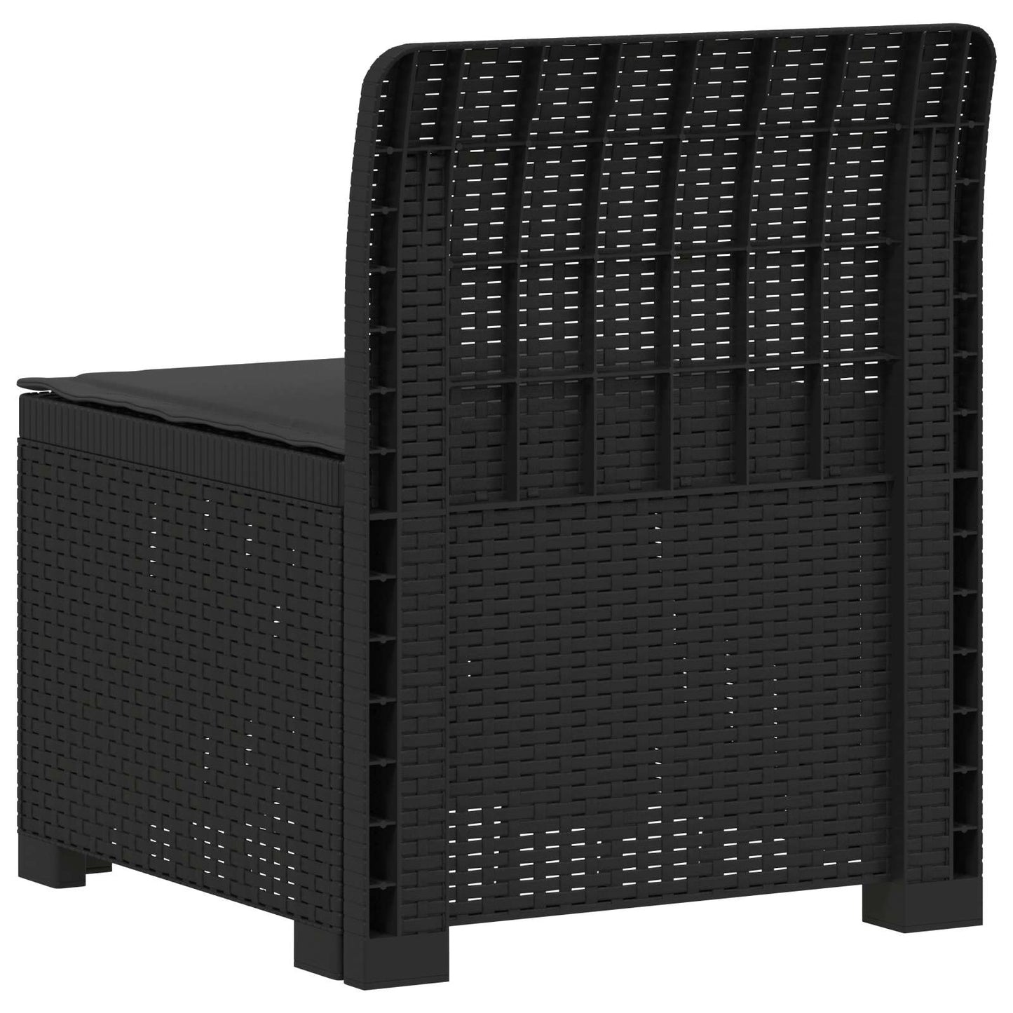 Eénpersoons Tuinbank met Kussen Rattan Look PP Antraciet is nu te koop bij PeponiXL, paradijselijk wonen!