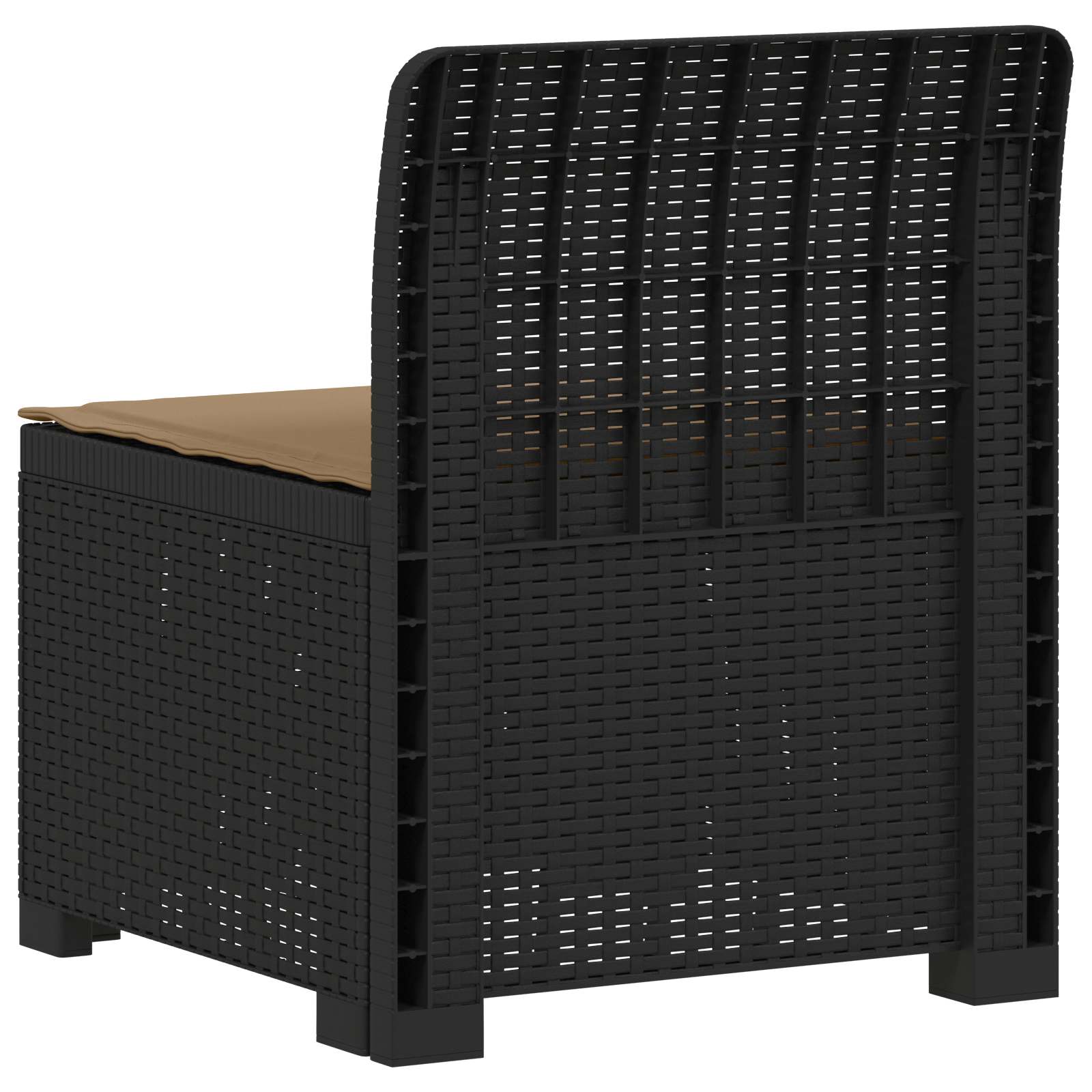 Eénpersoons Tuinbank met Kussen Rattan Look PP Antraciet is nu te koop bij PeponiXL, paradijselijk wonen!