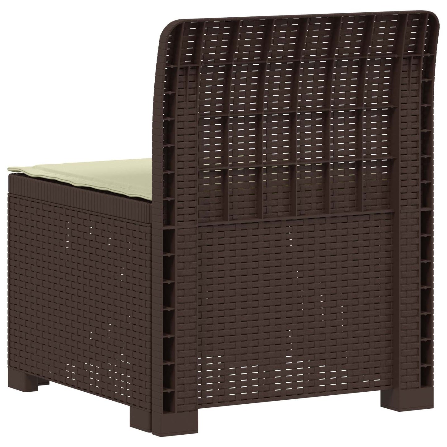 Eénpersoons Tuinbank met Kussen Rattan Look PP Bruin is nu te koop bij PeponiXL, paradijselijk wonen!