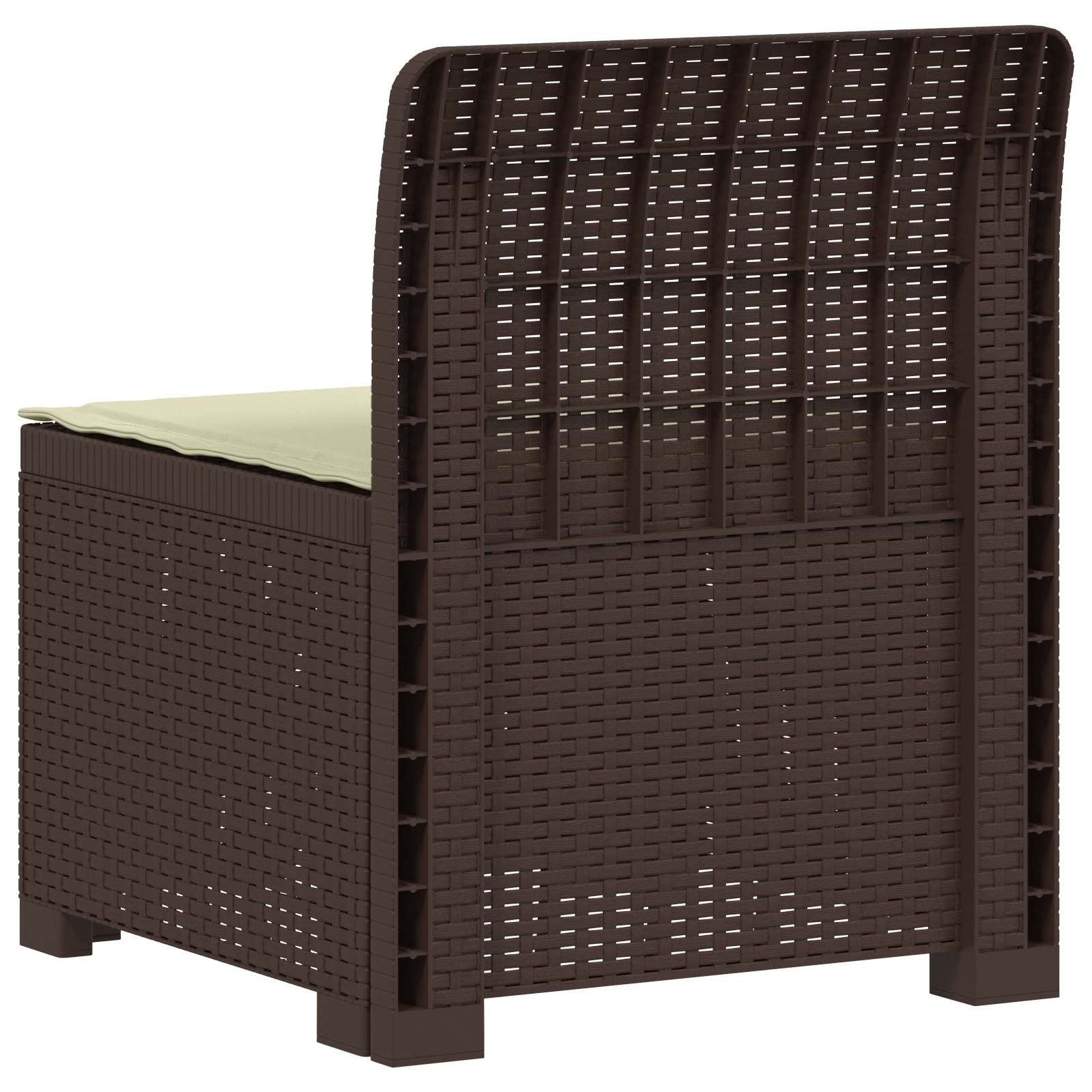 Eénpersoons Tuinbank met Kussen Rattan Look PP Bruin is nu te koop bij PeponiXL, paradijselijk wonen!