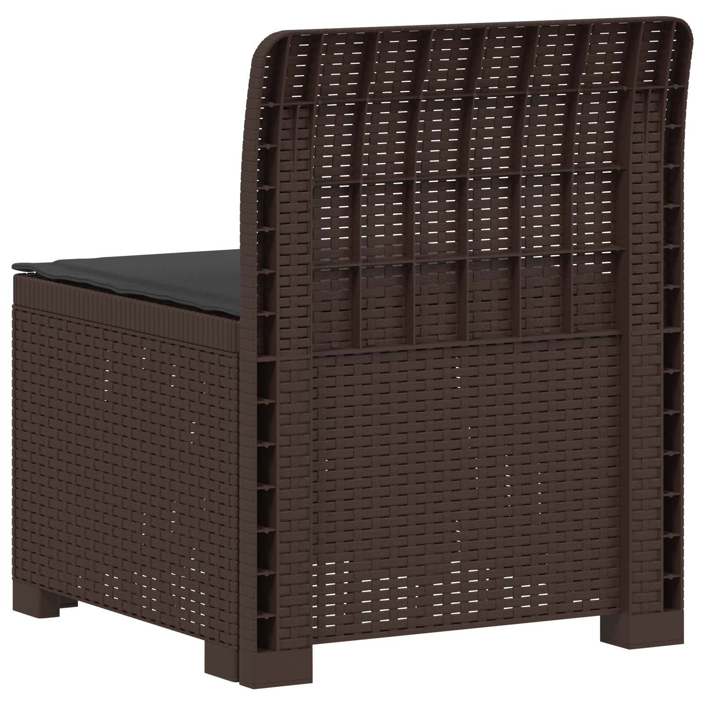 Eénpersoons Tuinbank met Kussen Rattan Look PP Bruin is nu te koop bij PeponiXL, paradijselijk wonen!