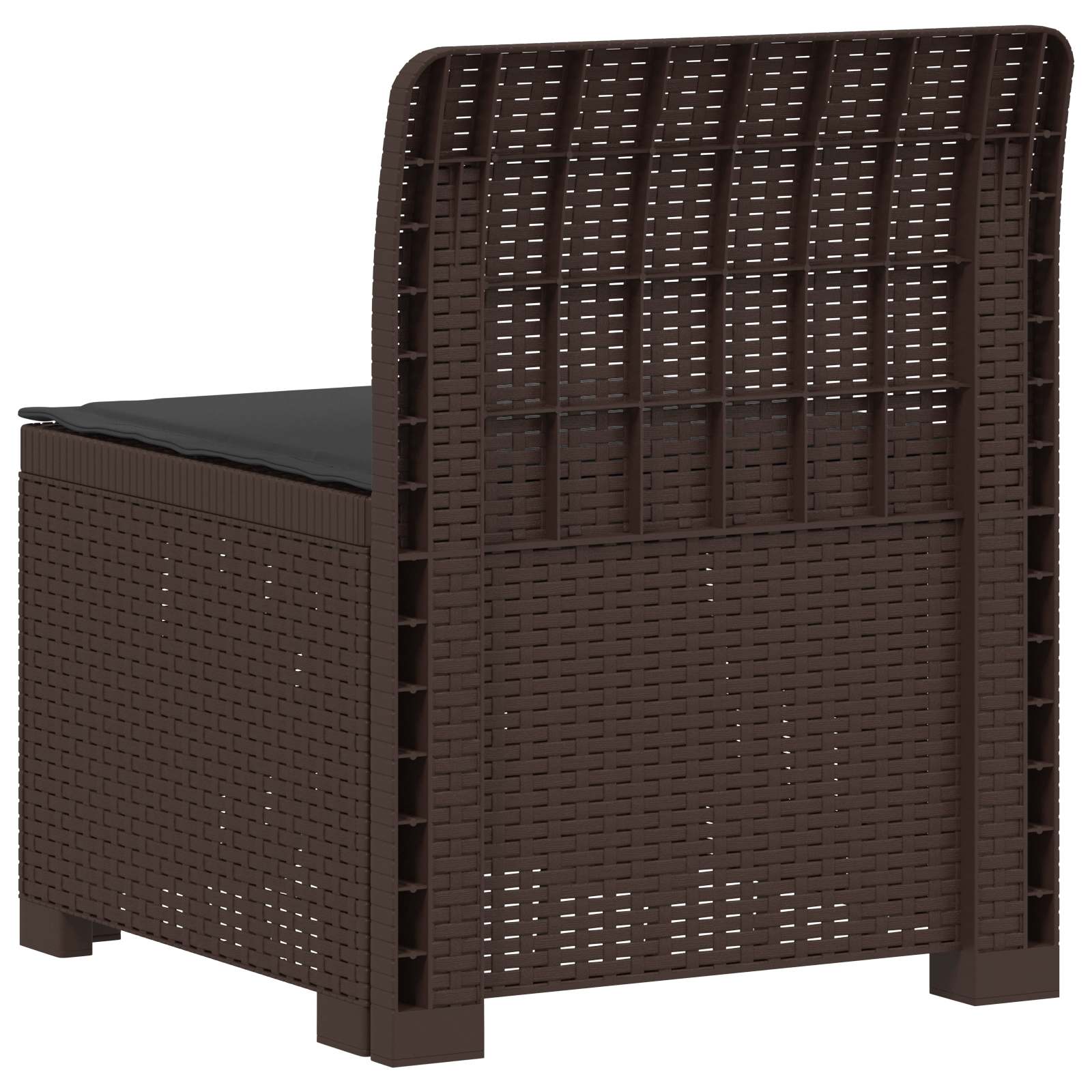 Eénpersoons Tuinbank met Kussen Rattan Look PP Bruin is nu te koop bij PeponiXL, paradijselijk wonen!