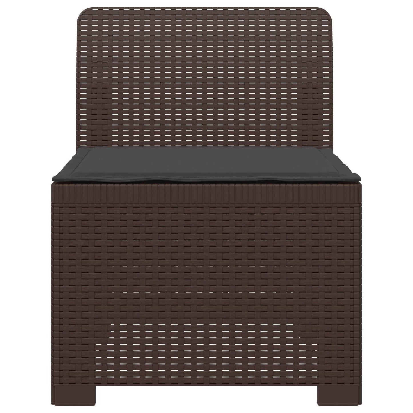 Eénpersoons Tuinbank met Kussen Rattan Look PP Bruin is nu te koop bij PeponiXL, paradijselijk wonen!