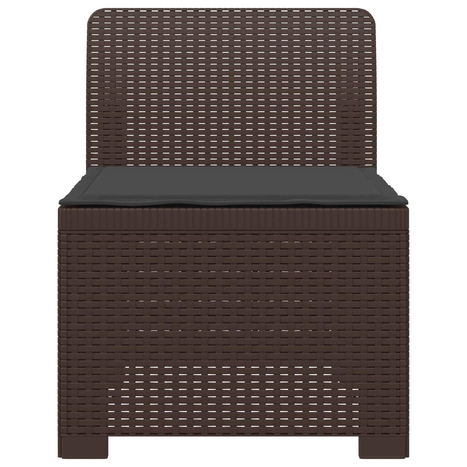 Eénpersoons Tuinbank met Kussen Rattan Look PP Bruin is nu te koop bij PeponiXL, paradijselijk wonen!