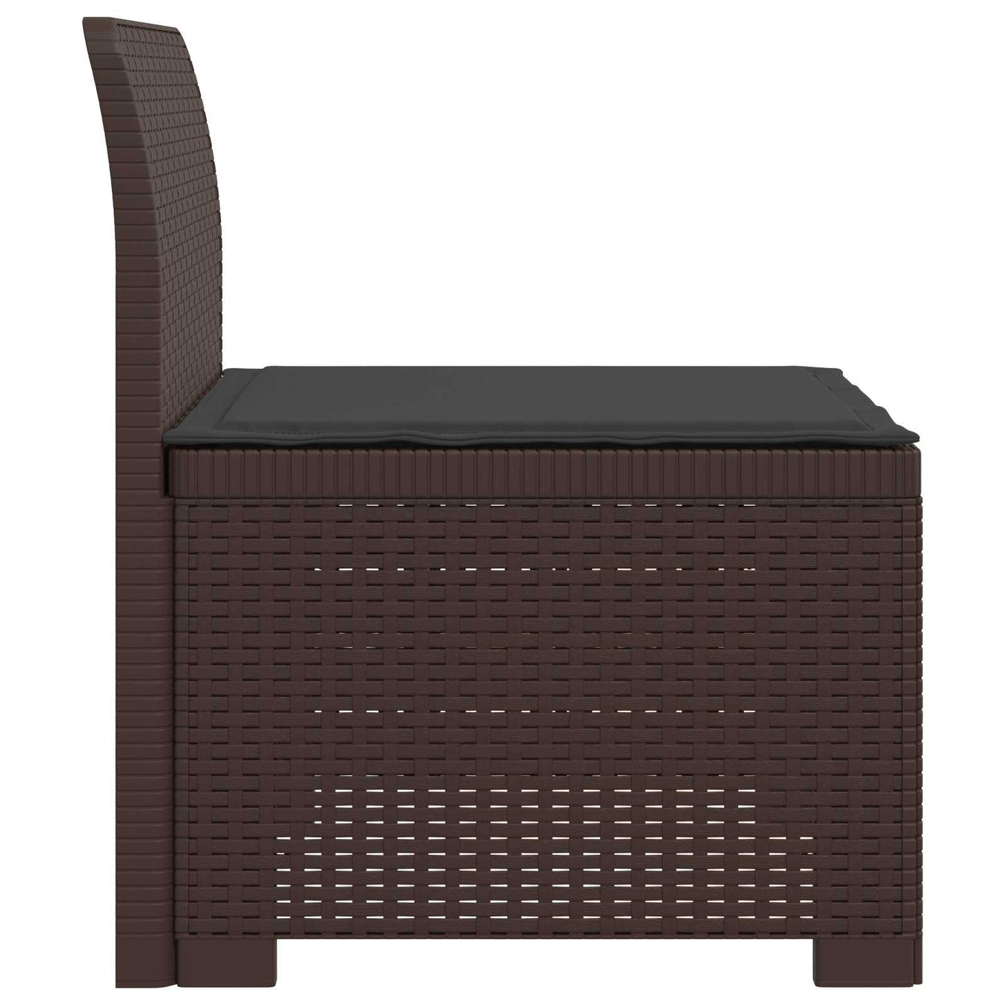 Eénpersoons Tuinbank met Kussen Rattan Look PP Bruin is nu te koop bij PeponiXL, paradijselijk wonen!