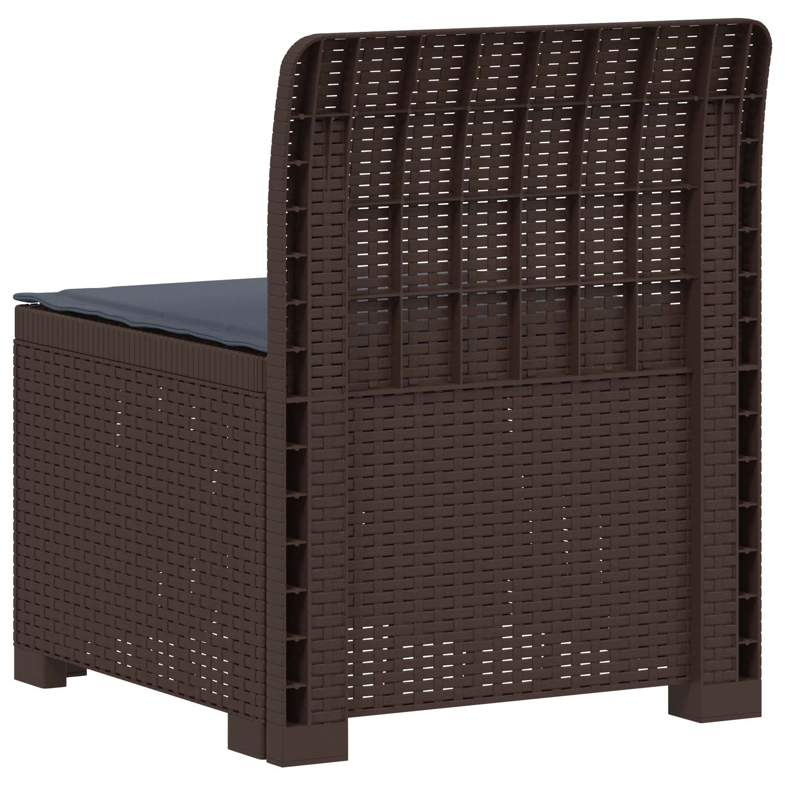Eénpersoons Tuinbank met Kussen Rattan Look PP Bruin is nu te koop bij PeponiXL, paradijselijk wonen!
