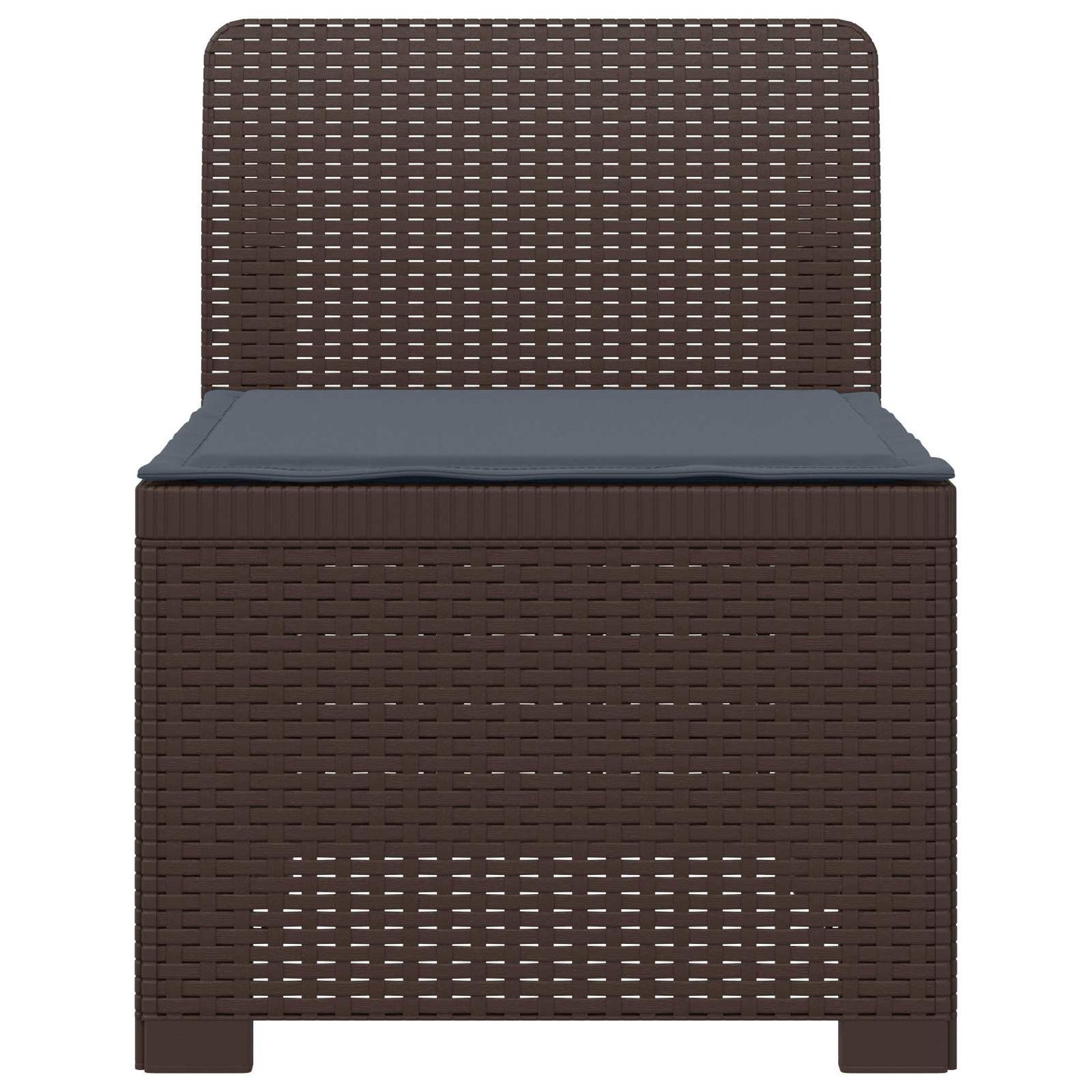 Eénpersoons Tuinbank met Kussen Rattan Look PP Bruin is nu te koop bij PeponiXL, paradijselijk wonen!