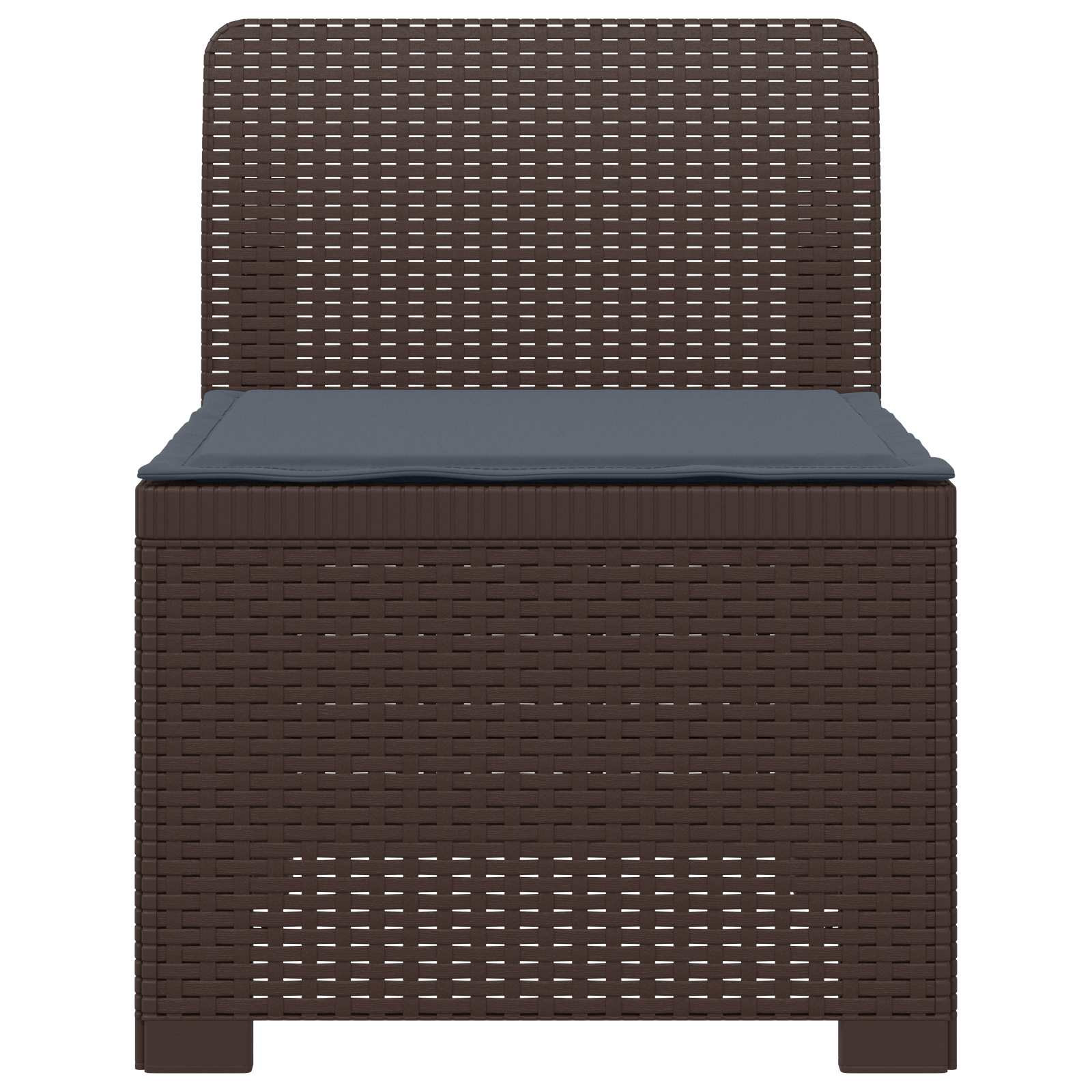 Eénpersoons Tuinbank met Kussen Rattan Look PP Bruin is nu te koop bij PeponiXL, paradijselijk wonen!