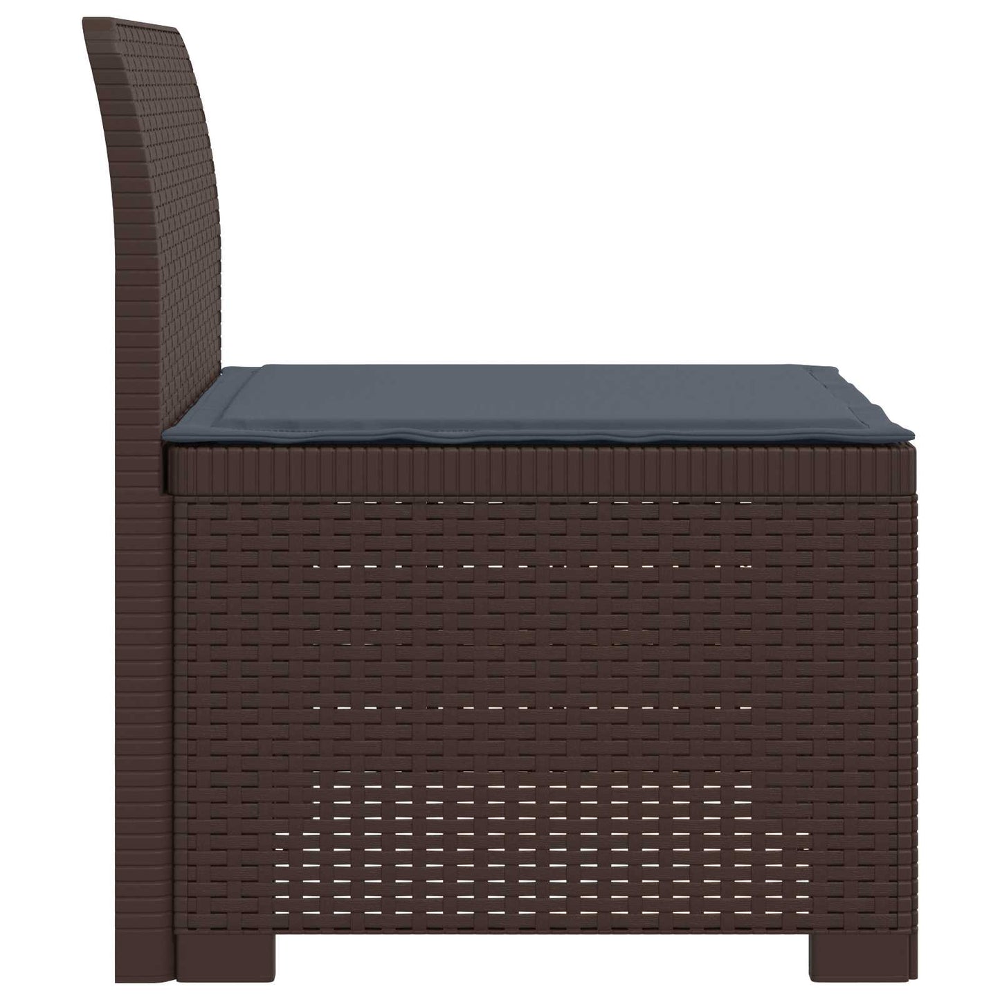 Eénpersoons Tuinbank met Kussen Rattan Look PP Bruin is nu te koop bij PeponiXL, paradijselijk wonen!