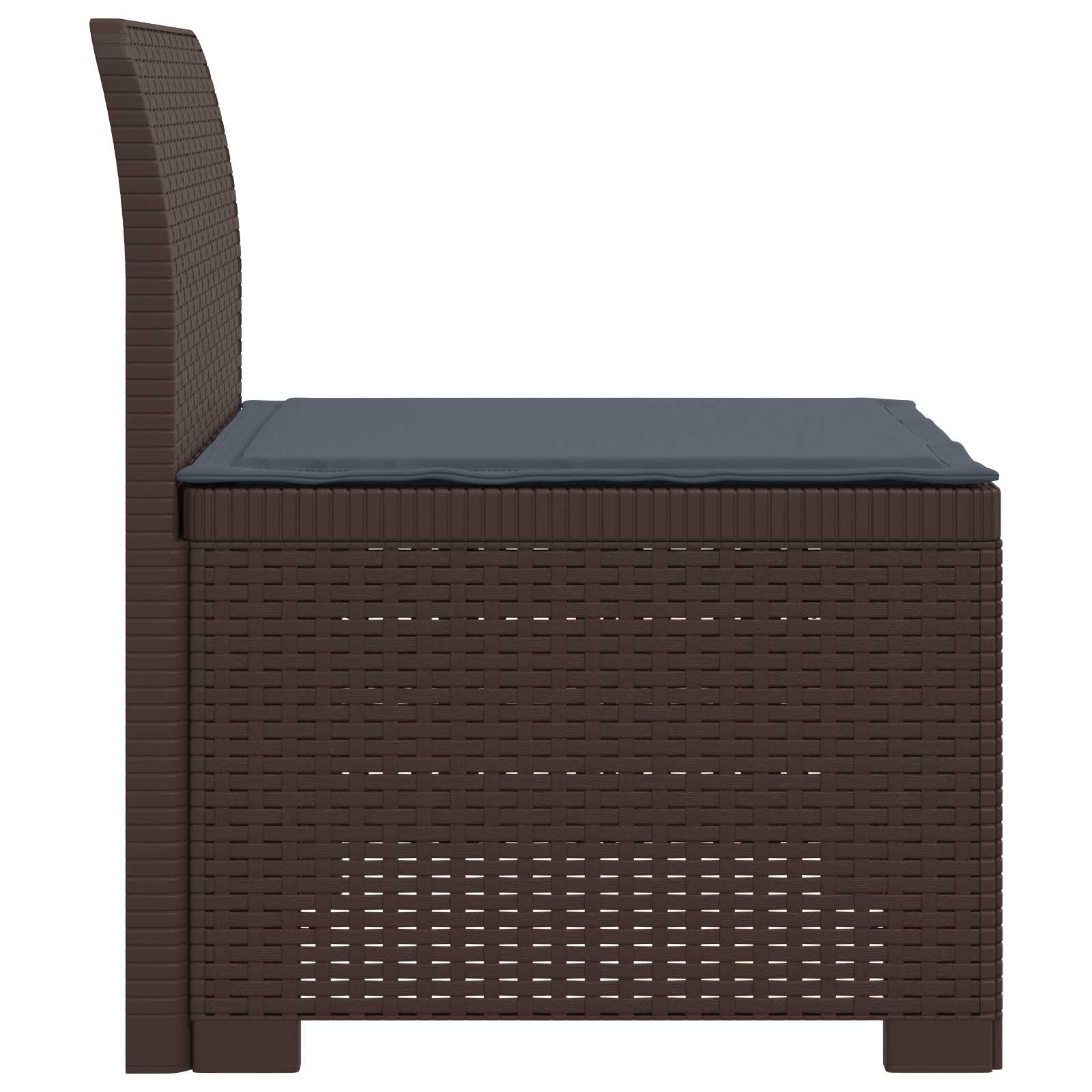 Eénpersoons Tuinbank met Kussen Rattan Look PP Bruin is nu te koop bij PeponiXL, paradijselijk wonen!