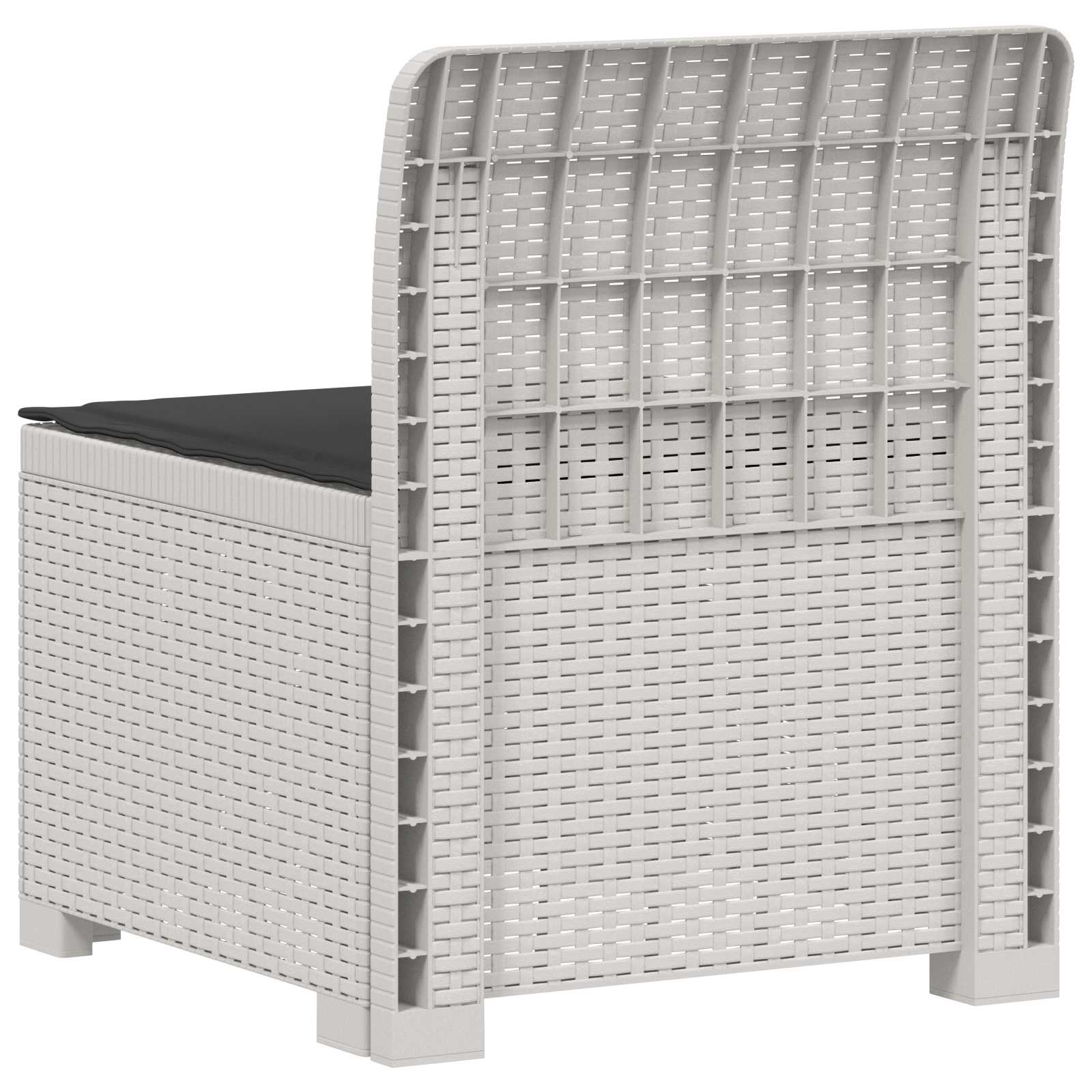 Eénpersoons Tuinbank met Kussen Rattan Look PP Wit is nu te koop bij PeponiXL, paradijselijk wonen!