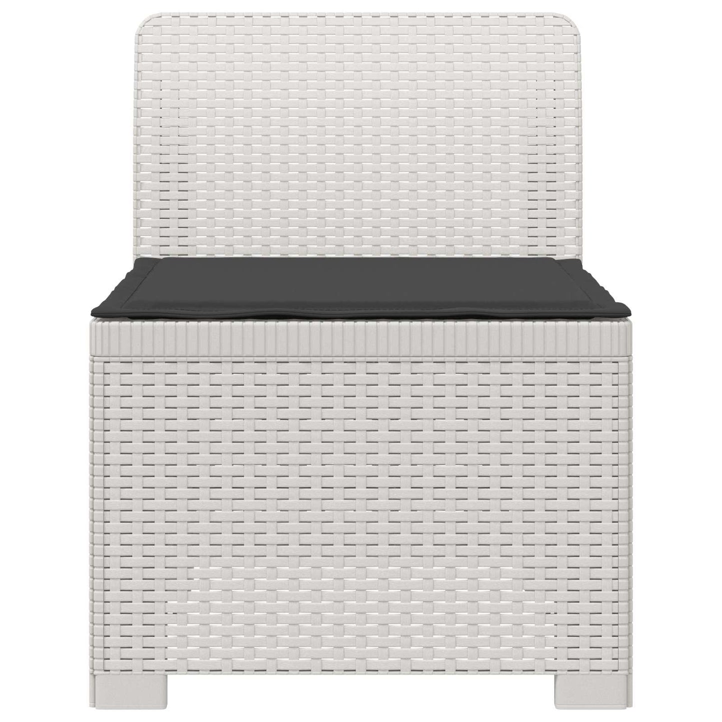 Eénpersoons Tuinbank met Kussen Rattan Look PP Wit is nu te koop bij PeponiXL, paradijselijk wonen!