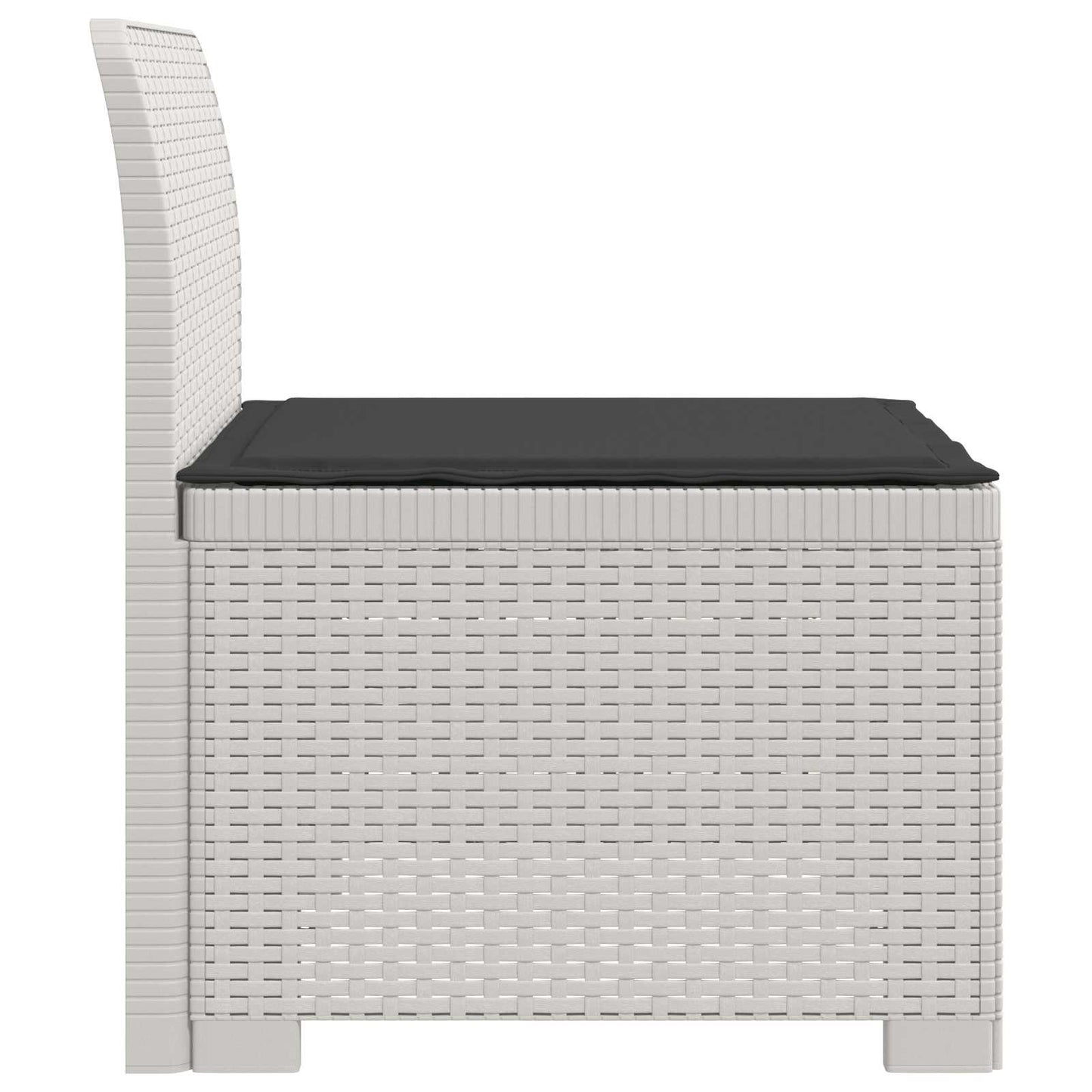 Eénpersoons Tuinbank met Kussen Rattan Look PP Wit is nu te koop bij PeponiXL, paradijselijk wonen!