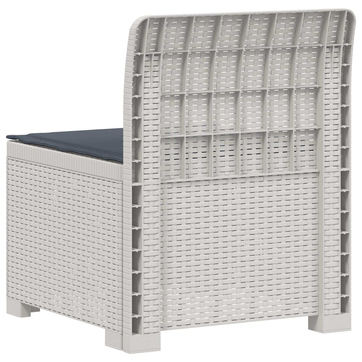 Eénpersoons Tuinbank met Kussen Rattan Look PP Wit is nu te koop bij PeponiXL, paradijselijk wonen!