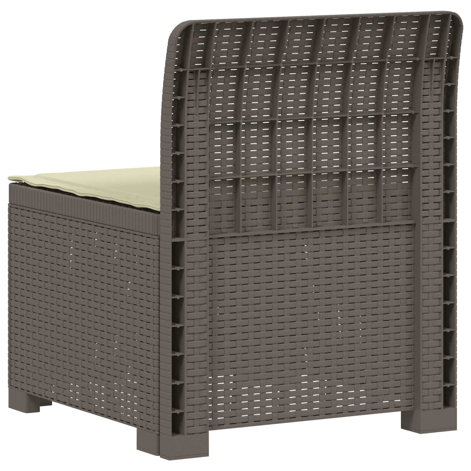 Eénpersoons Tuinbank met Kussen Rattan Look PP Lichtgrijs is nu te koop bij PeponiXL, paradijselijk wonen!