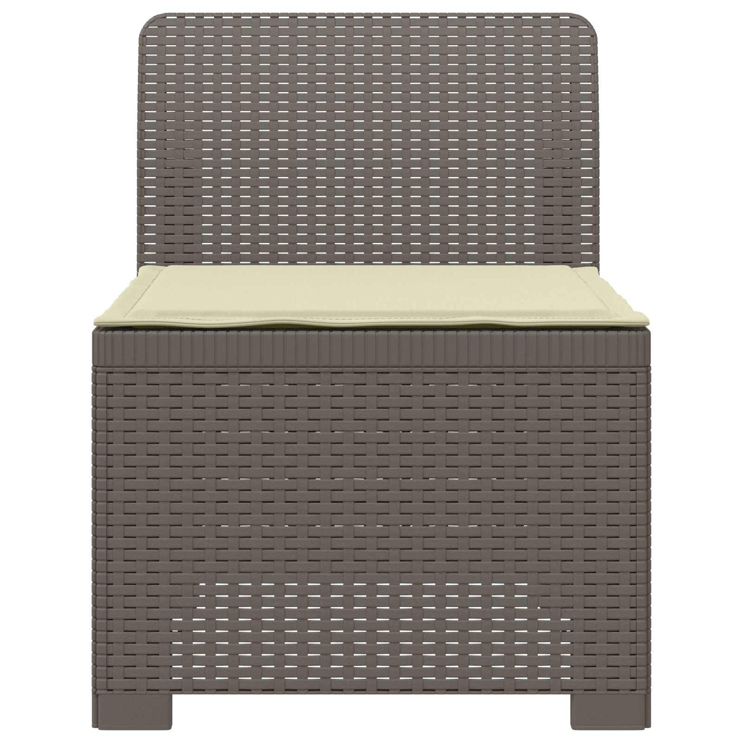 Eénpersoons Tuinbank met Kussen Rattan Look PP Lichtgrijs is nu te koop bij PeponiXL, paradijselijk wonen!