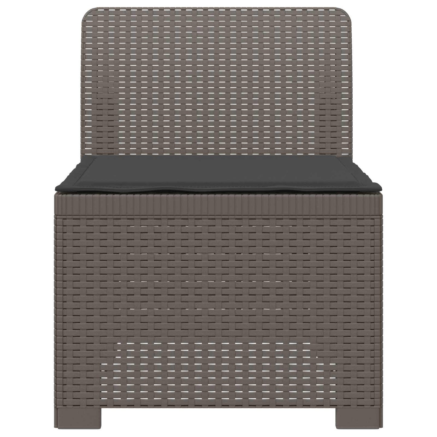 Eénpersoons Tuinbank met Kussen Rattan Look PP Lichtgrijs is nu te koop bij PeponiXL, paradijselijk wonen!