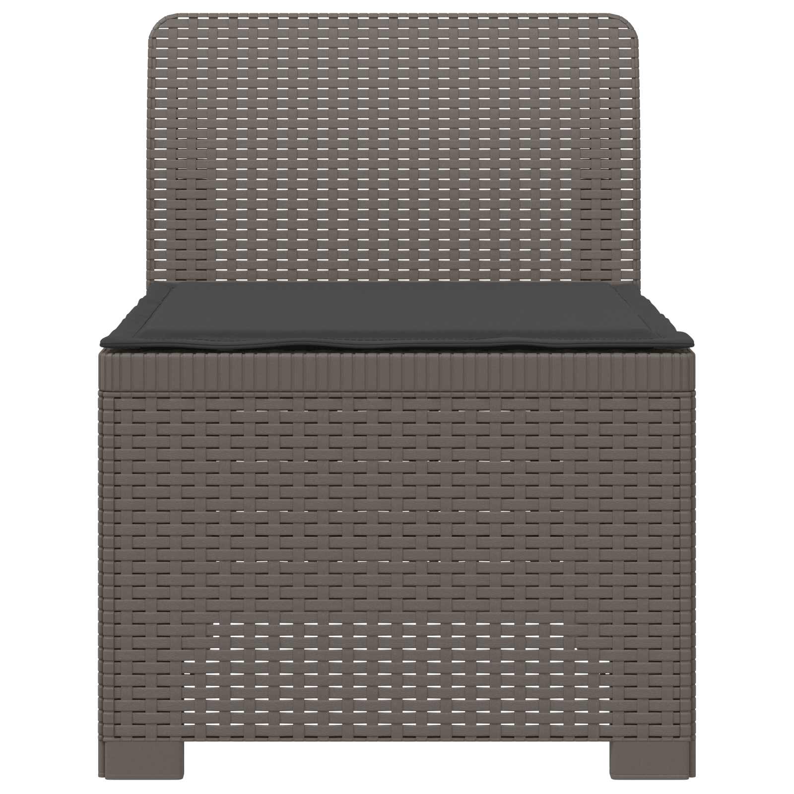 Eénpersoons Tuinbank met Kussen Rattan Look PP Lichtgrijs is nu te koop bij PeponiXL, paradijselijk wonen!