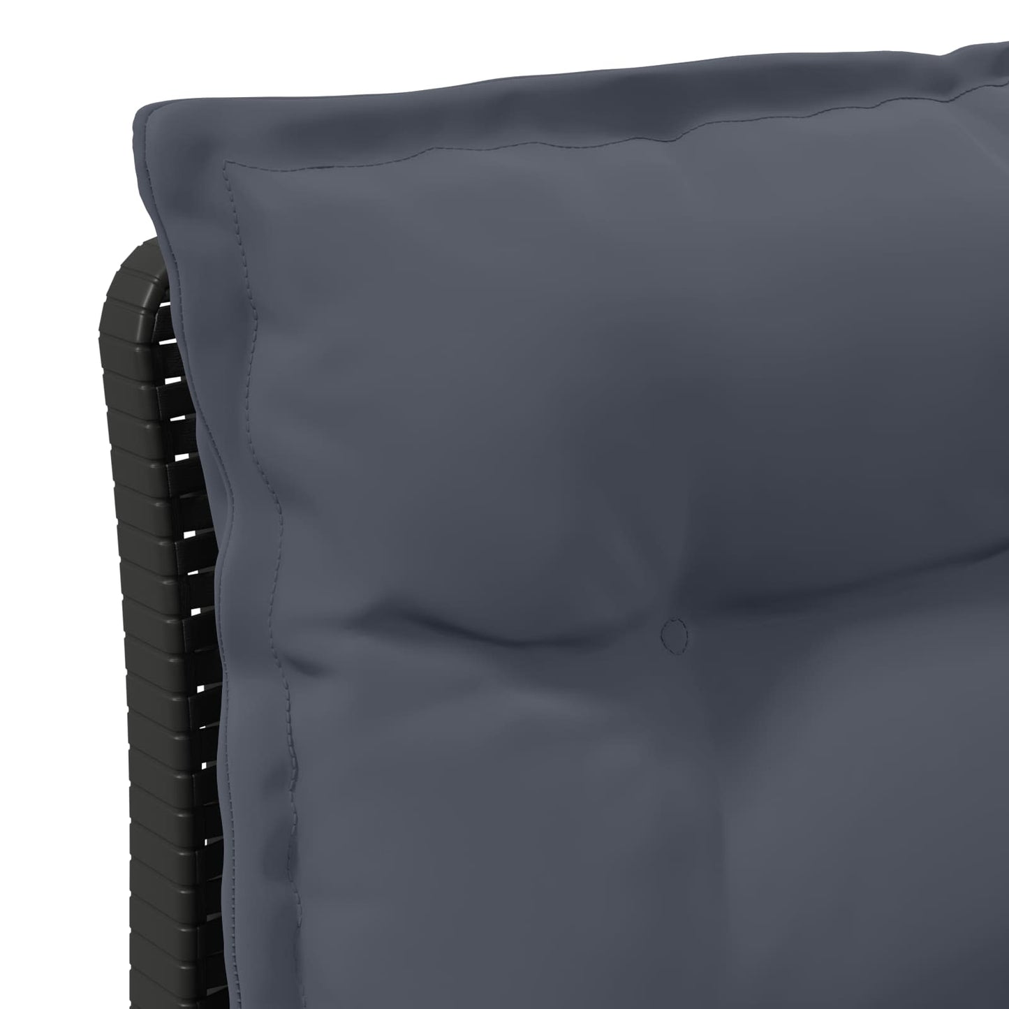 Eénpersoons Tuinbank met Kussens Rattan Look PP Antraciet is nu te koop bij PeponiXL, paradijselijk wonen!