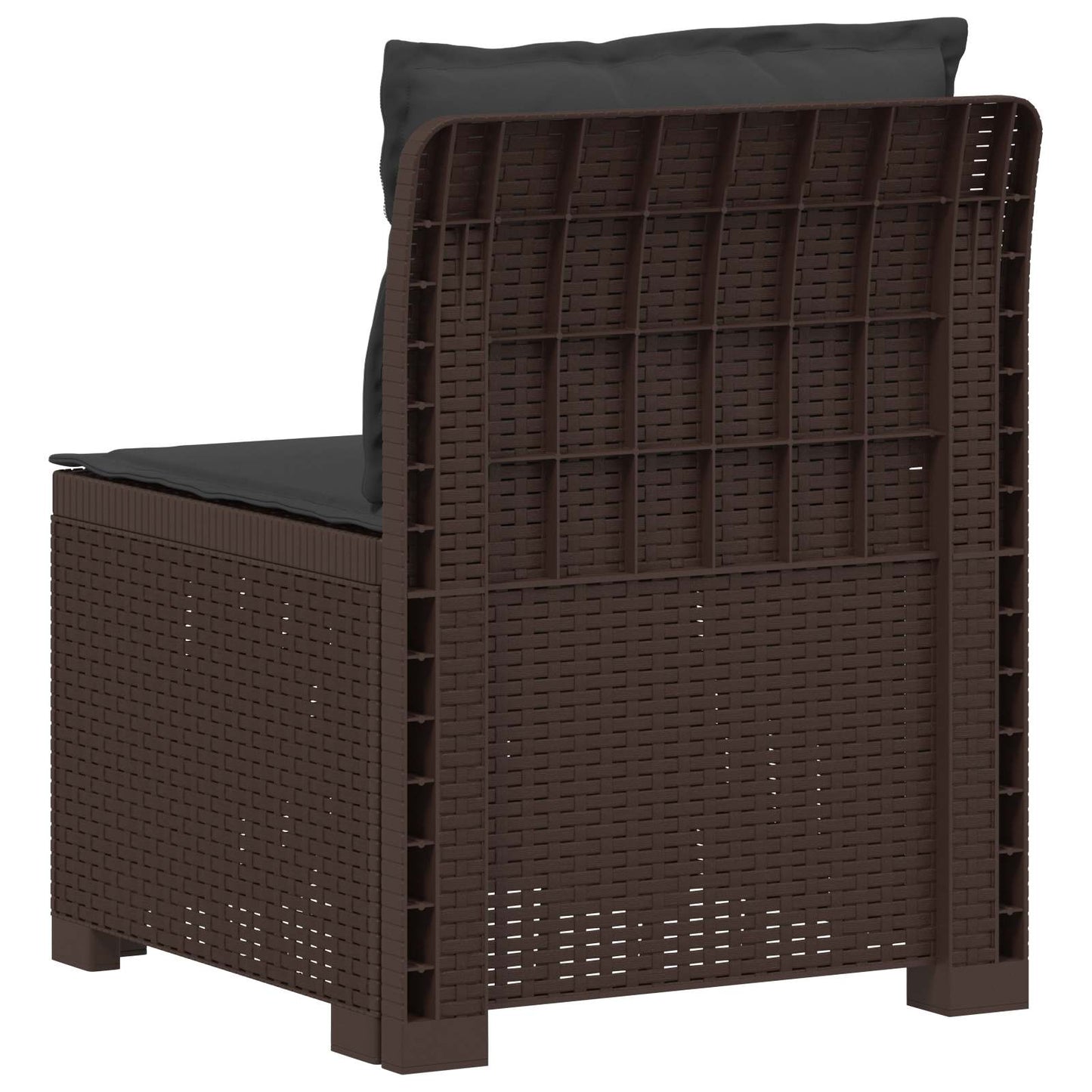Eénpersoons Tuinbank met Kussens Rattan Look PP Bruin is nu te koop bij PeponiXL, paradijselijk wonen!