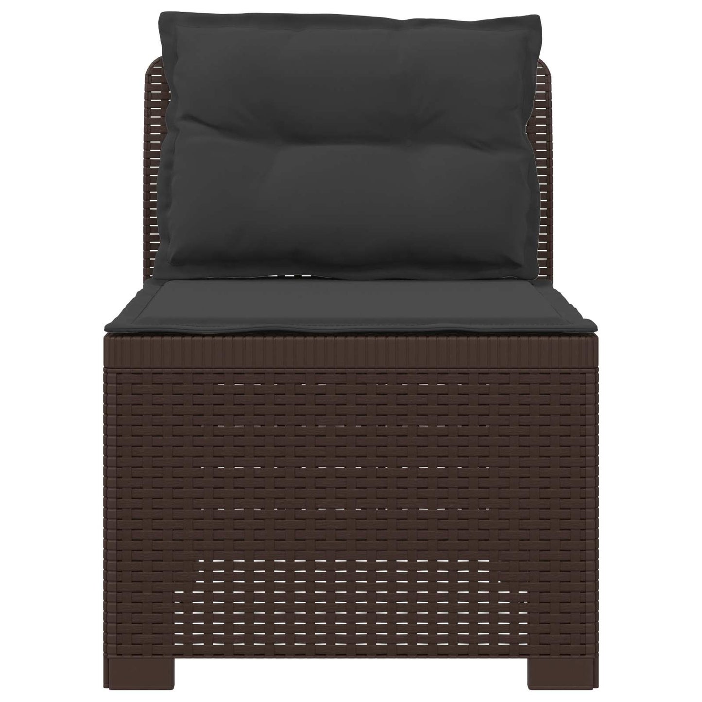 Eénpersoons Tuinbank met Kussens Rattan Look PP Bruin is nu te koop bij PeponiXL, paradijselijk wonen!