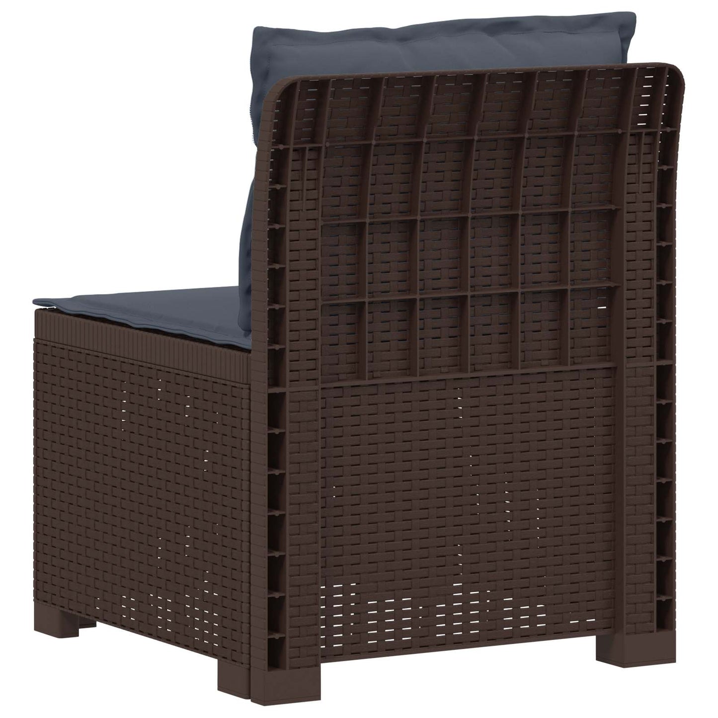 Eénpersoons Tuinbank met Kussens Rattan Look PP Bruin is nu te koop bij PeponiXL, paradijselijk wonen!