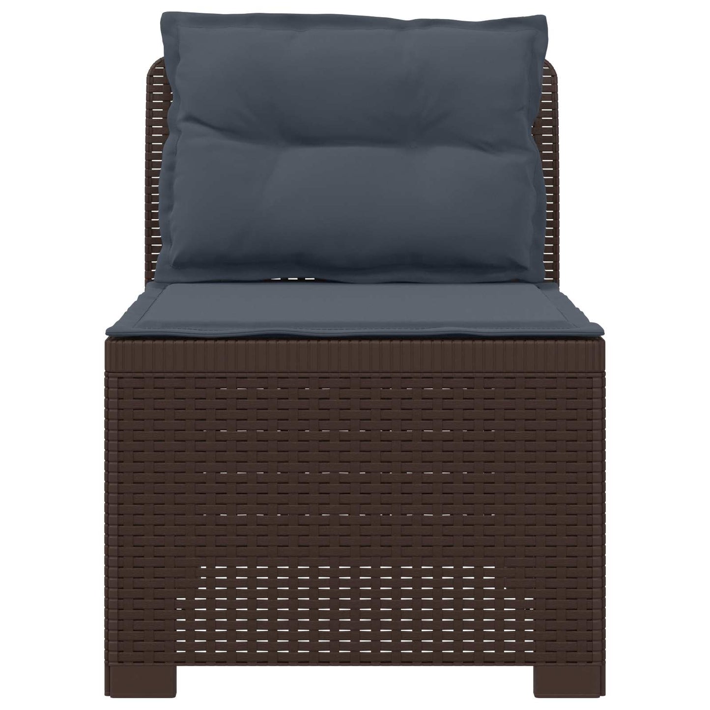 Eénpersoons Tuinbank met Kussens Rattan Look PP Bruin is nu te koop bij PeponiXL, paradijselijk wonen!