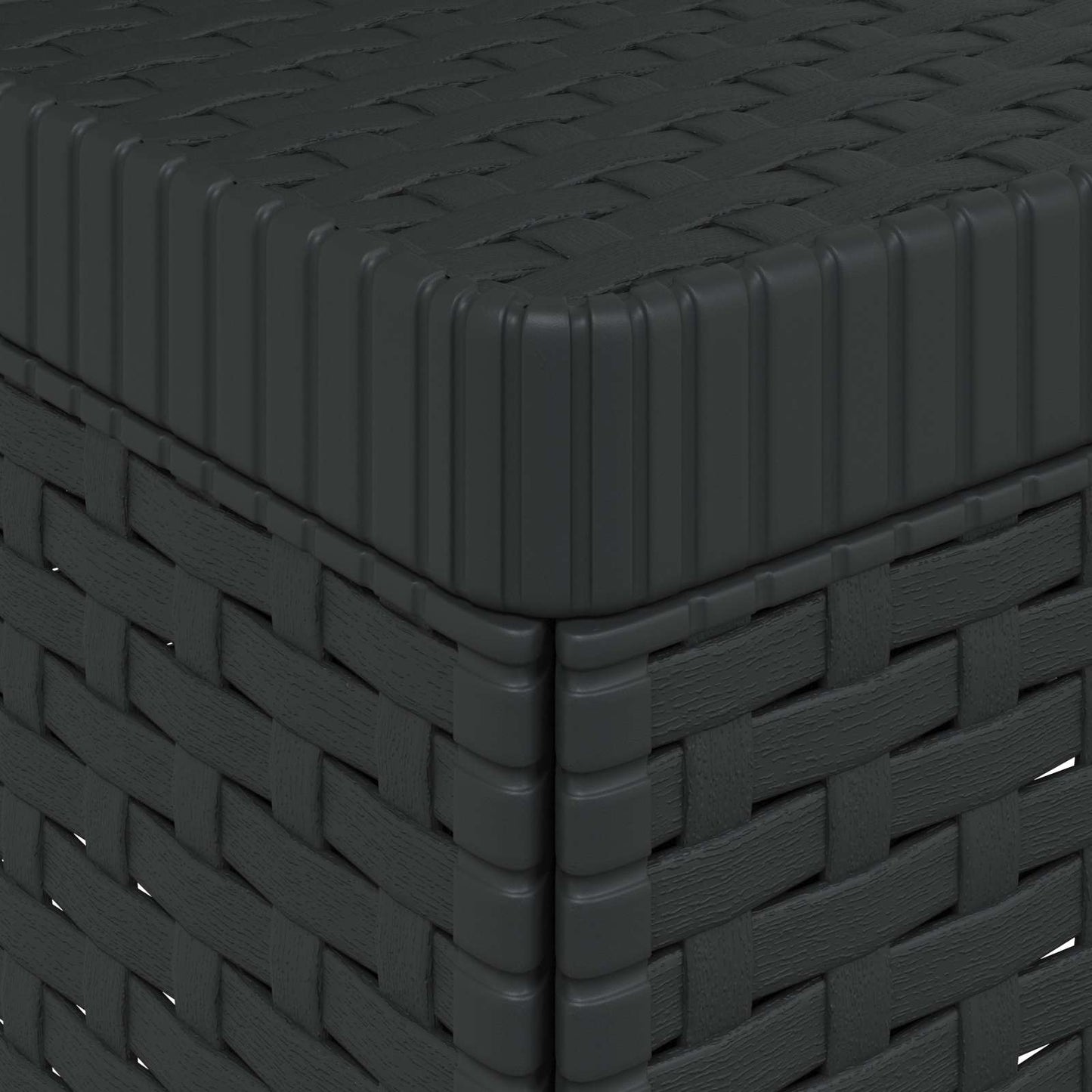 Eénpersoons Tuinbank Rattan Look PP Antraciet is nu te koop bij PeponiXL, paradijselijk wonen!