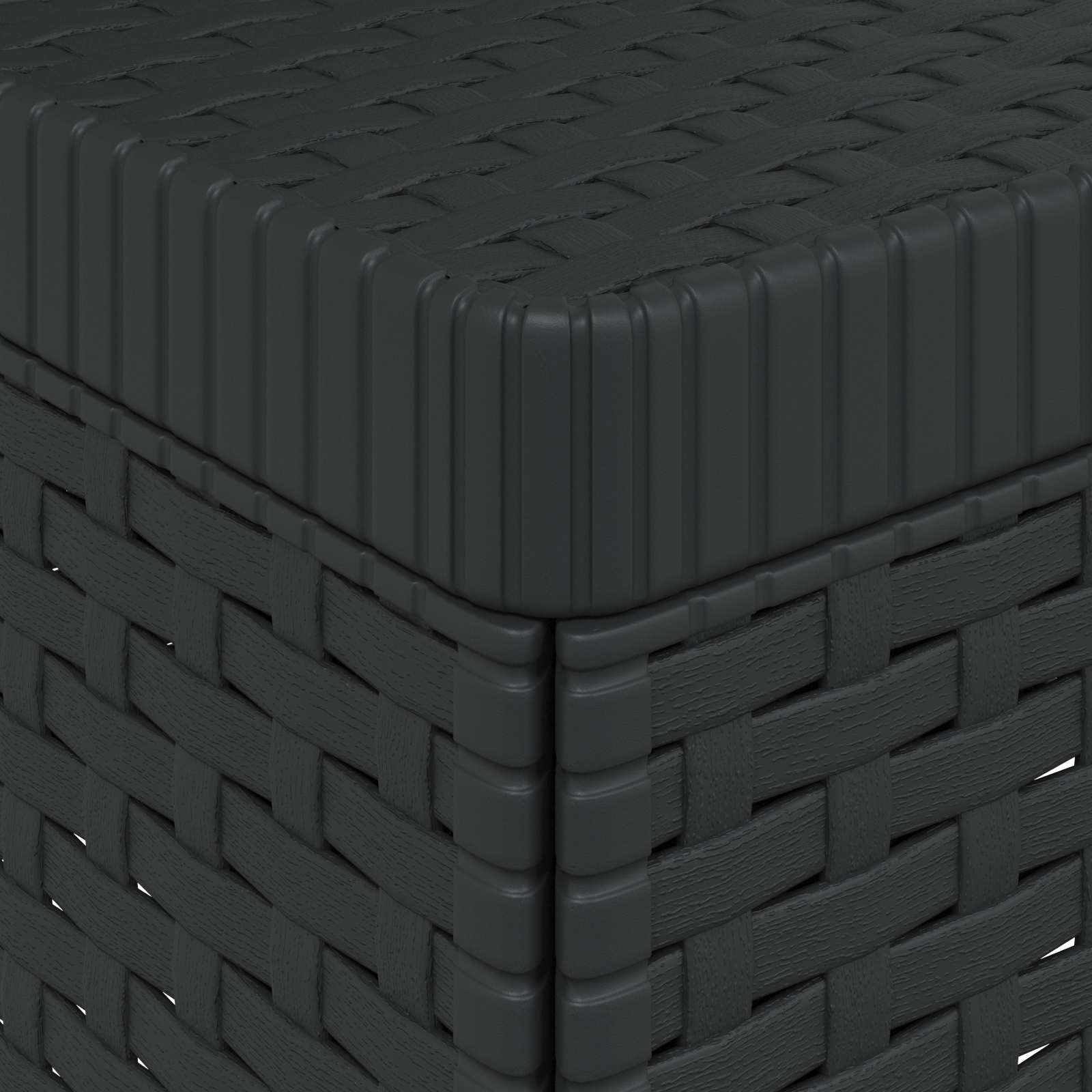 Eénpersoons Tuinbank Rattan Look PP Antraciet is nu te koop bij PeponiXL, paradijselijk wonen!