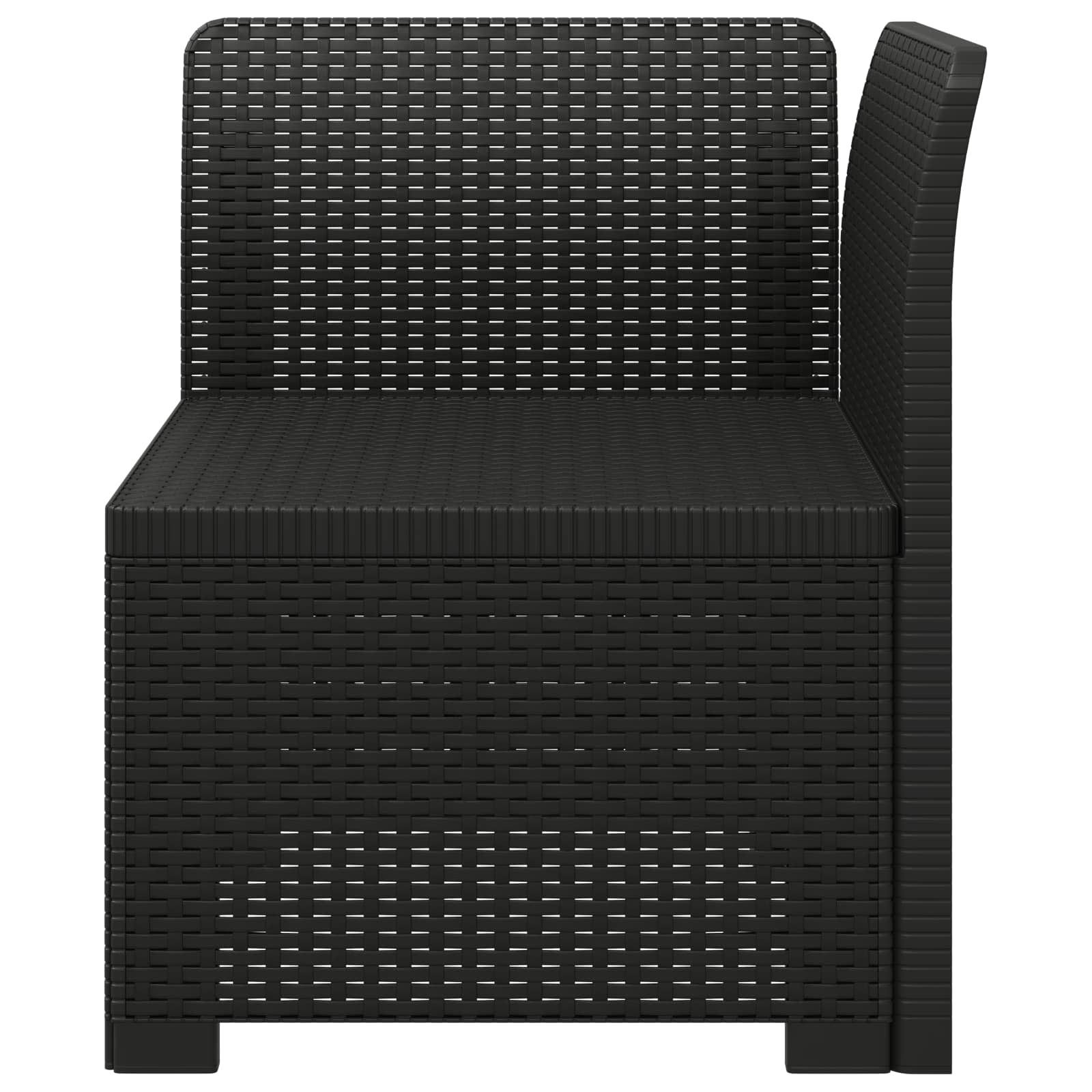 Eénpersoons Tuinbank Rattan Look PP Antraciet is nu te koop bij PeponiXL, paradijselijk wonen!