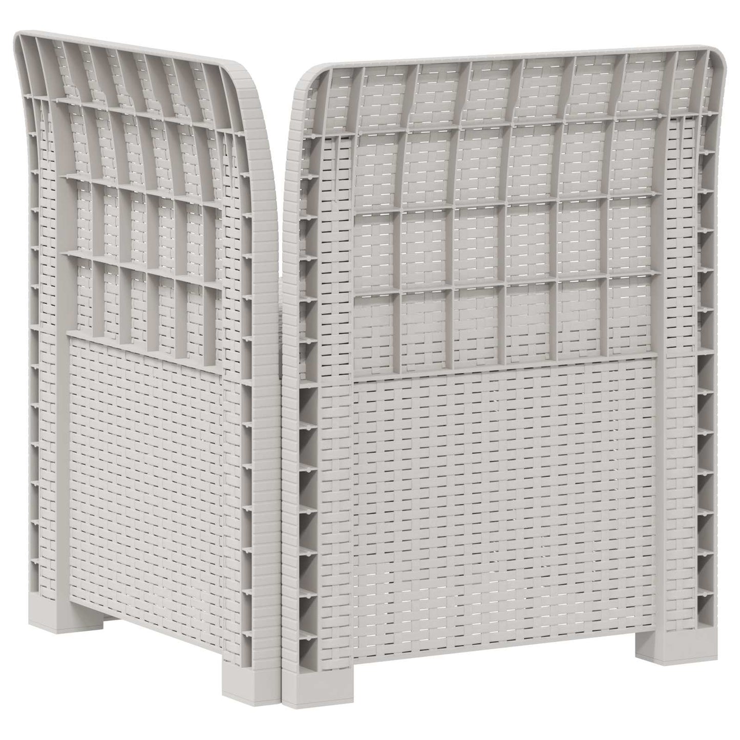 Eénpersoons Tuinbank Rattan Look PP Wit is nu te koop bij PeponiXL, paradijselijk wonen!