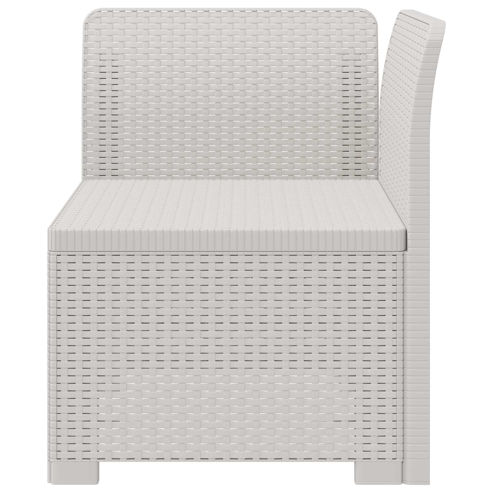 Eénpersoons Tuinbank Rattan Look PP Wit is nu te koop bij PeponiXL, paradijselijk wonen!