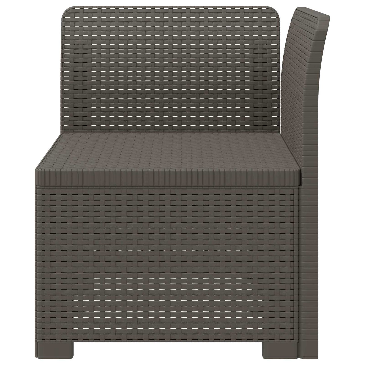 Eénpersoons Tuinbank Rattan Look PP Lichtgrijs is nu te koop bij PeponiXL, paradijselijk wonen!